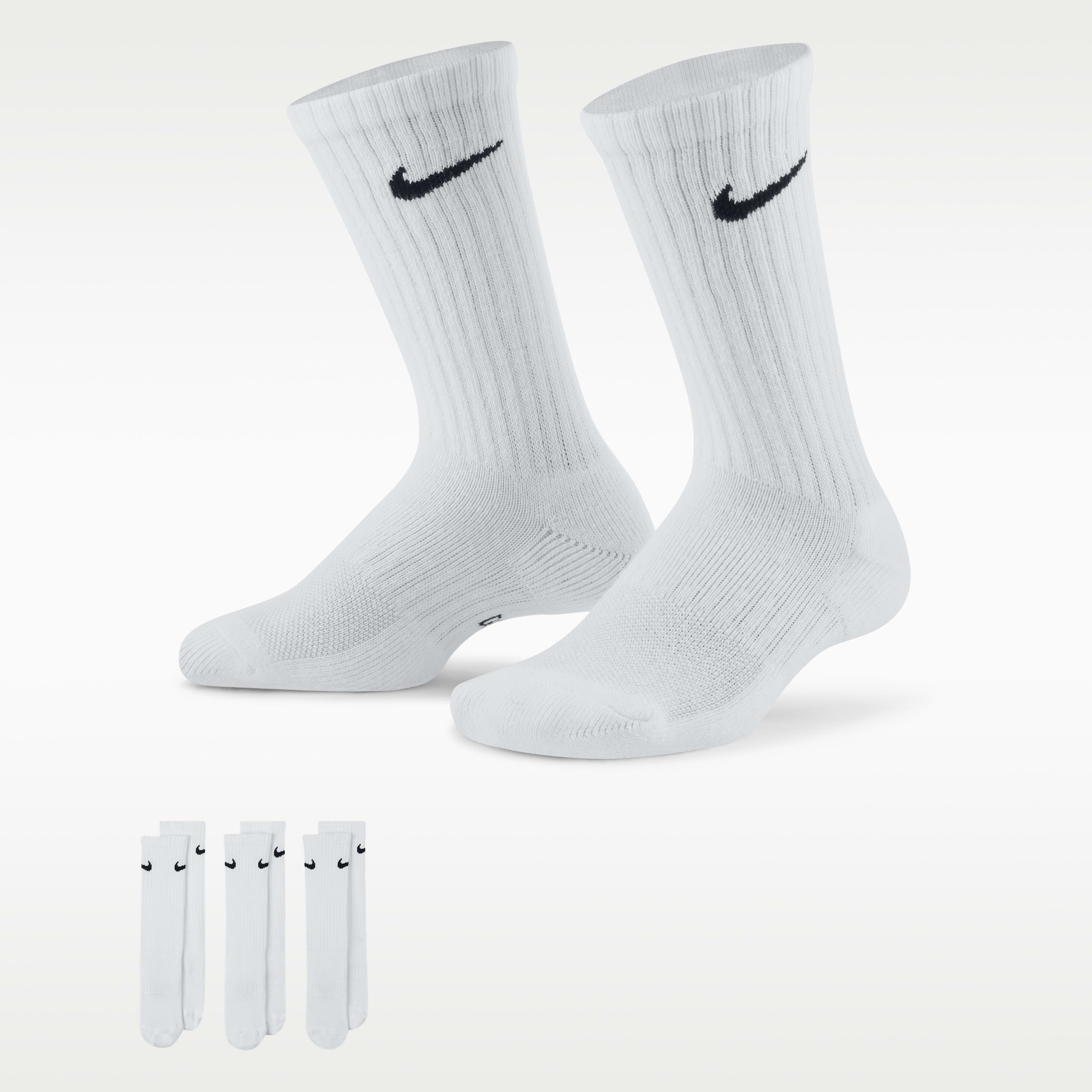 Nike Everyday Kids' Cushioned Crew Socks (3 Pairs)