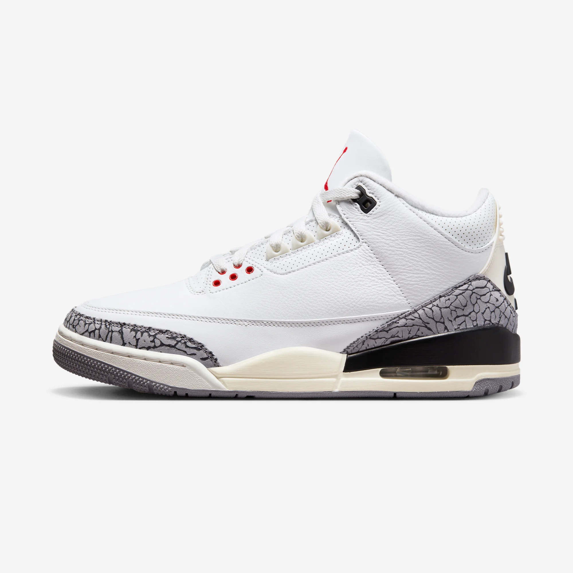 Air Jordan 3 Retro "White Cement Reimagined" 2023 White/Black/Cement Grey/Fire Red