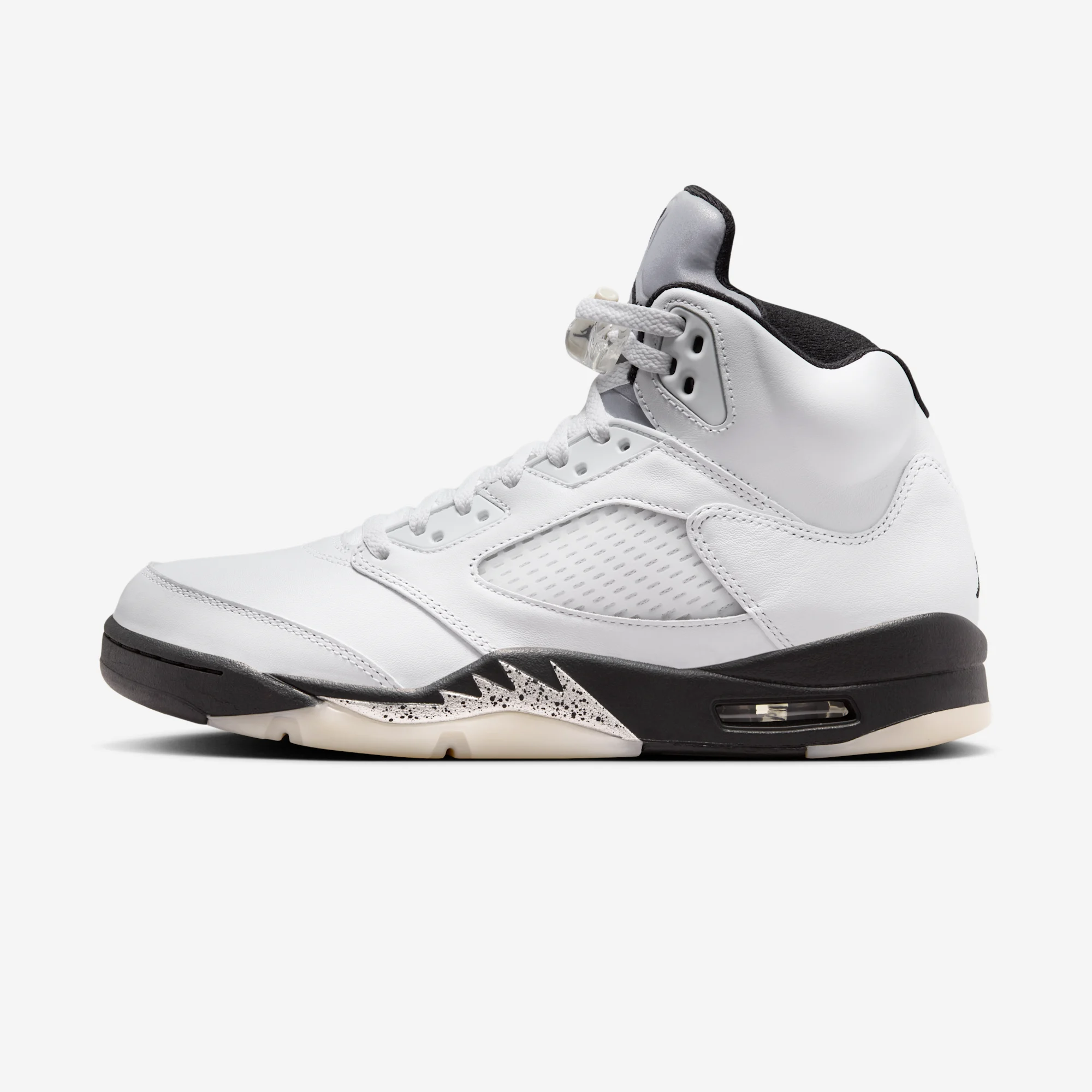Air Jordan 5 Retro "White / Black" White/Black/Sail/Metallic Silver