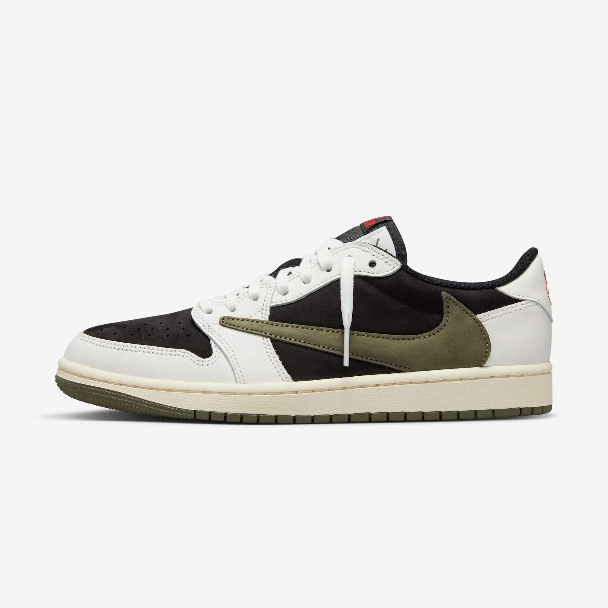 Travis Scott x Air Jordan 1 Low Low OG "Medium Olive" 2023 Sail/Black/Medium Olive/University Red