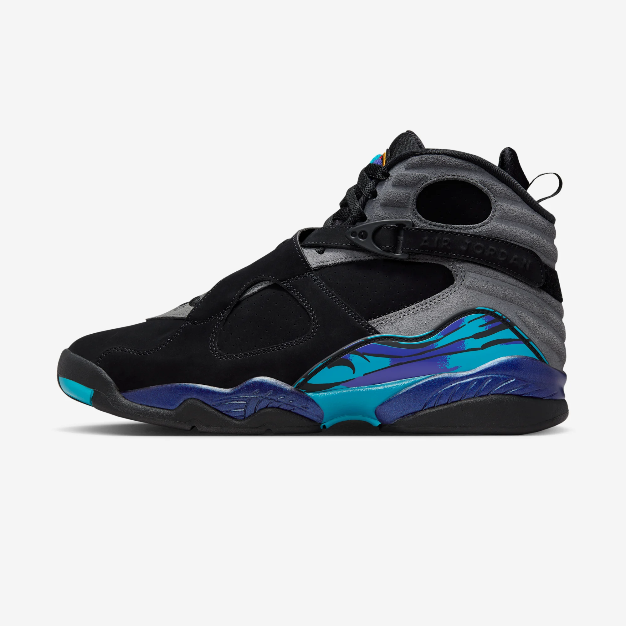 Air Jordan 8 Retro "Aqua" Black/True Red/Iron Grey/Bright Concord/Aquatone
