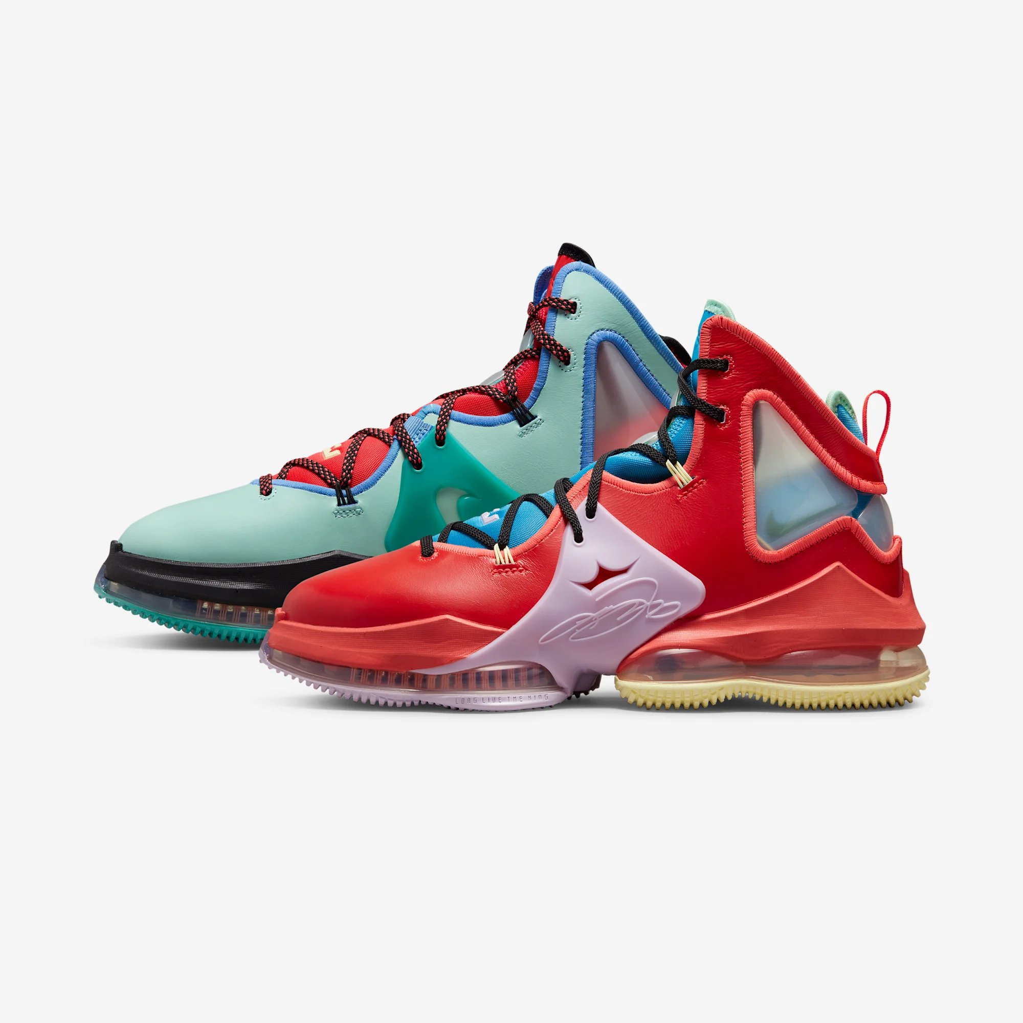 Nike LeBron 19 "LeBronival" Bright Crimson/Coconut Milk/Laser Blue/Malachite