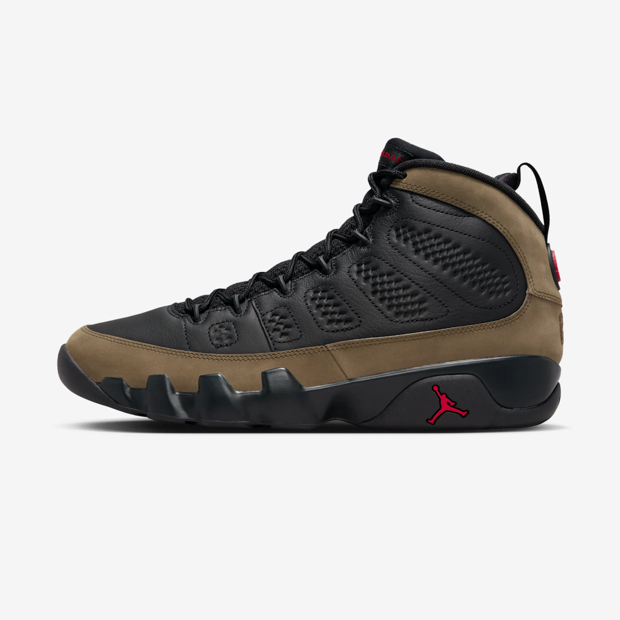 Air Jordan 9 Retro "Olive" 2024 Black/True Red/Light Olive