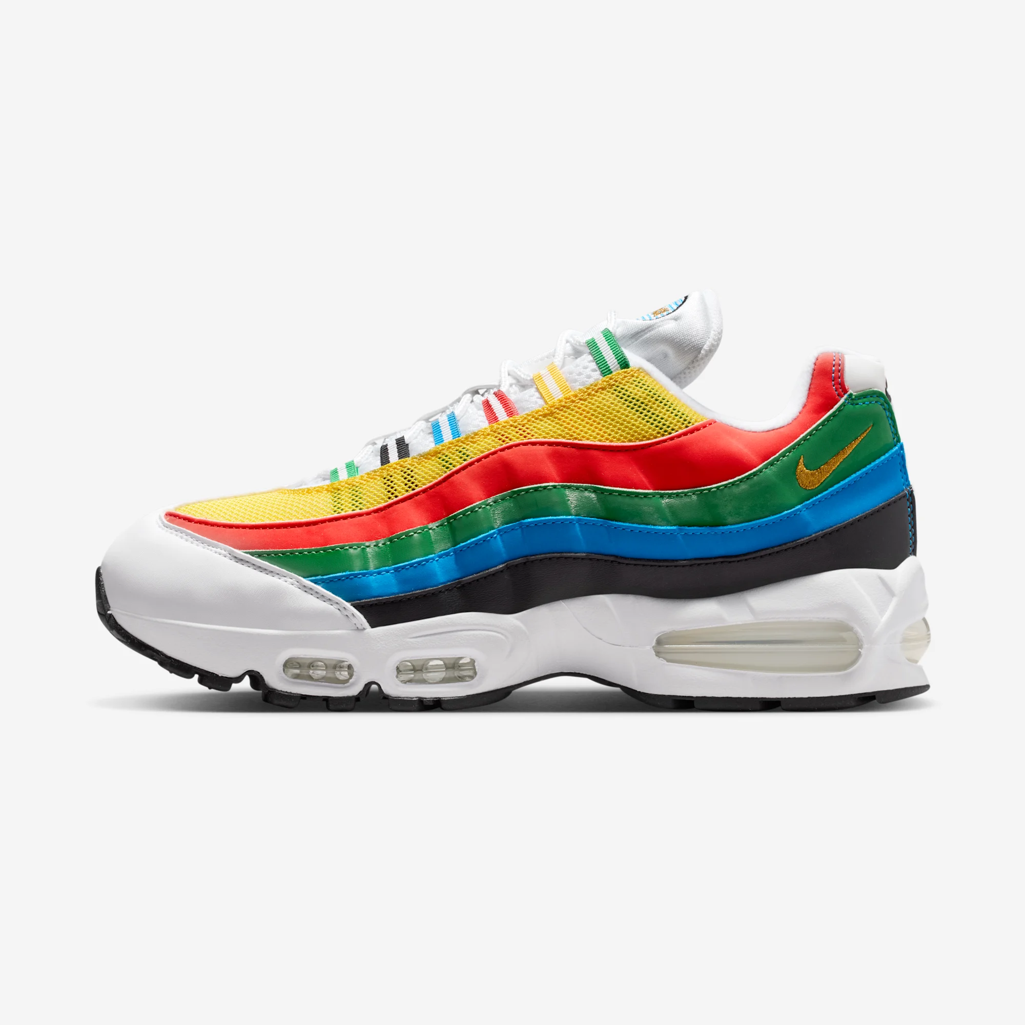 Nike Air Max 95 Big Bubble "Olympic" White/Mtlc Gold/Chile Red/Photo Blue/Varsity Maize/Classic Green