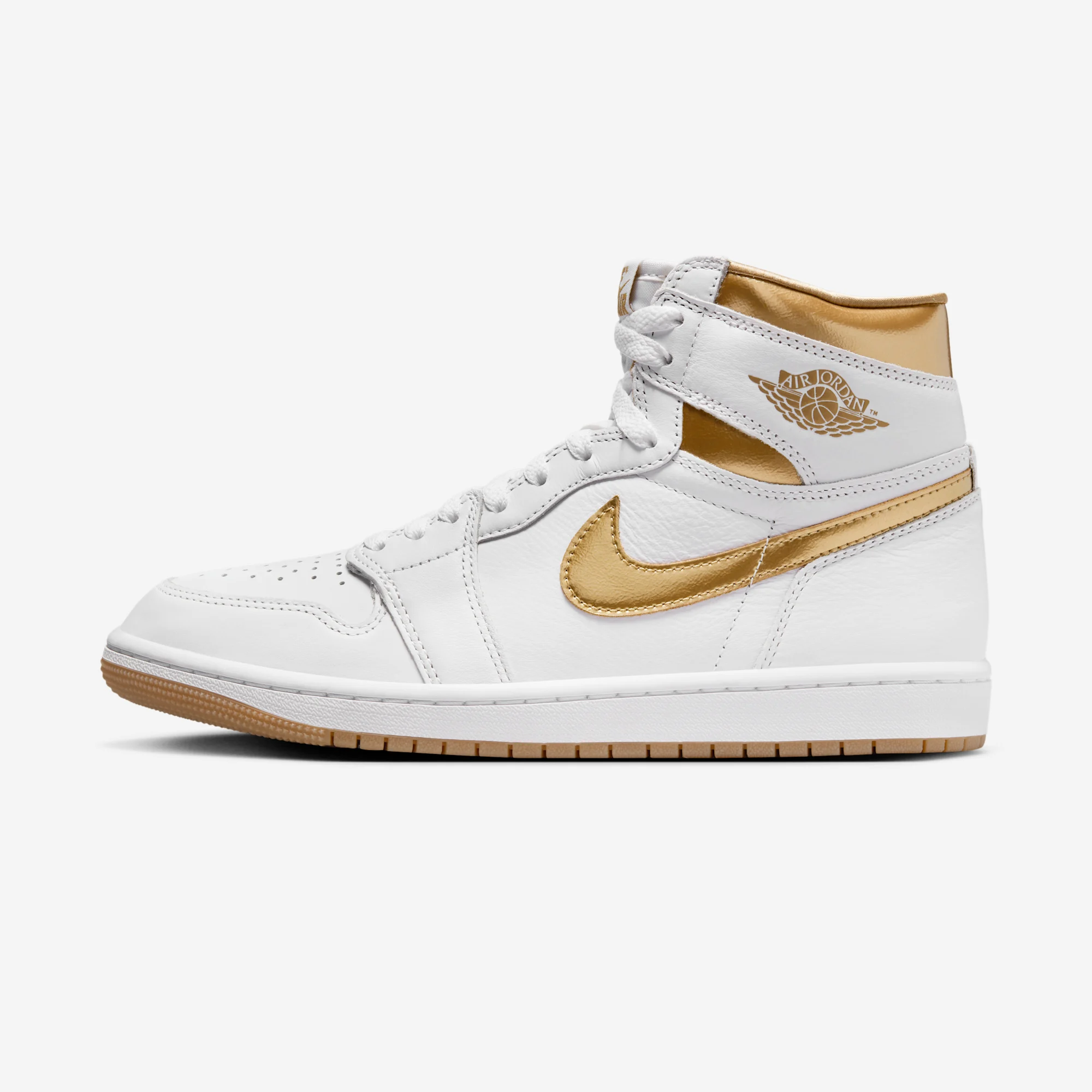 Air Jordan 1 Retro High OG W "Metallic Gold" White/Gum Light Brown/Metallic Gold