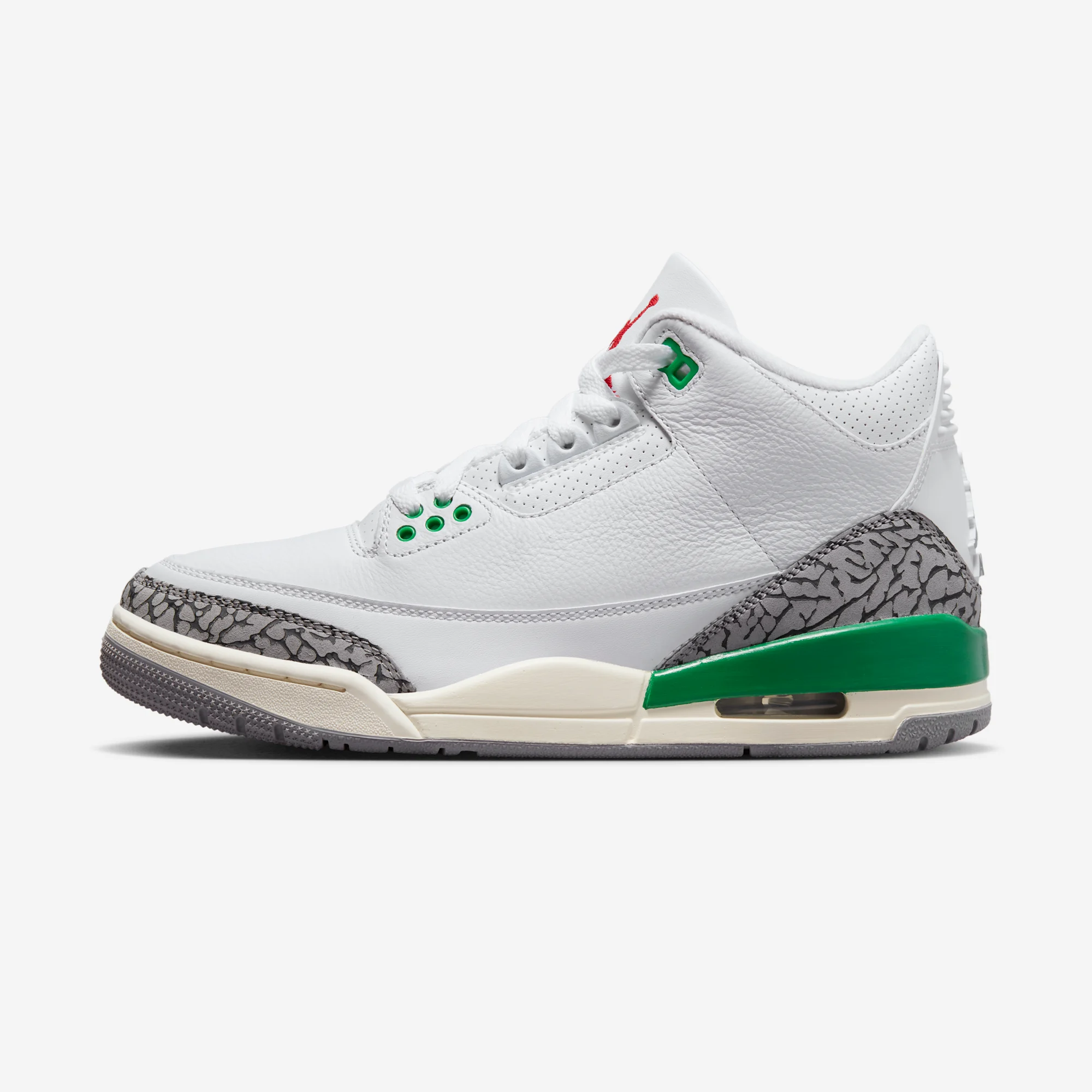 Air Jordan 3 Retro "Lucky Green" 2023 White/Lucky Green/Cement Grey/Varsity Red