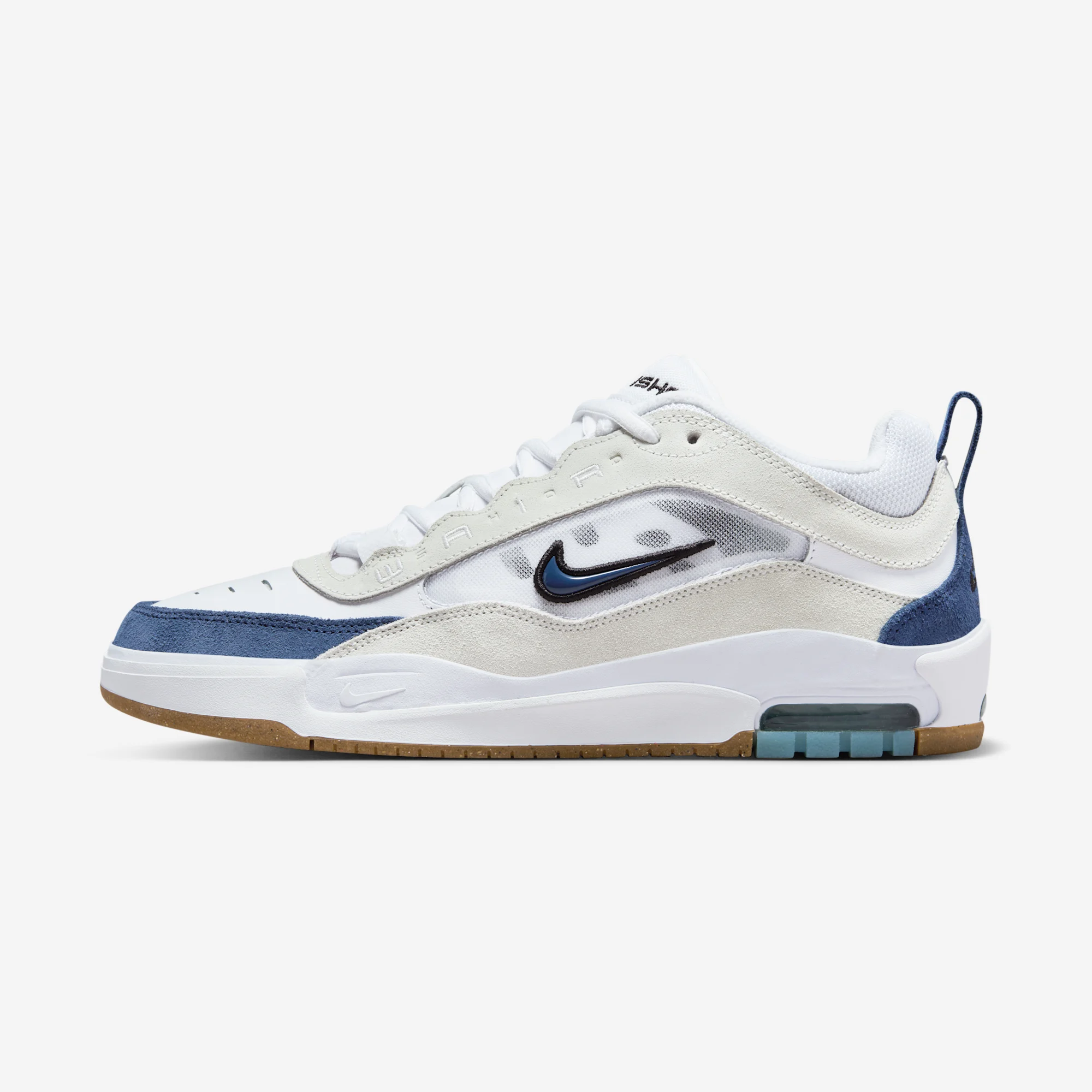 Nike SB Air Max Ishod "Summit White / Navy" White/Aquarius Blue/Summit White/Black/Gum Light Brown