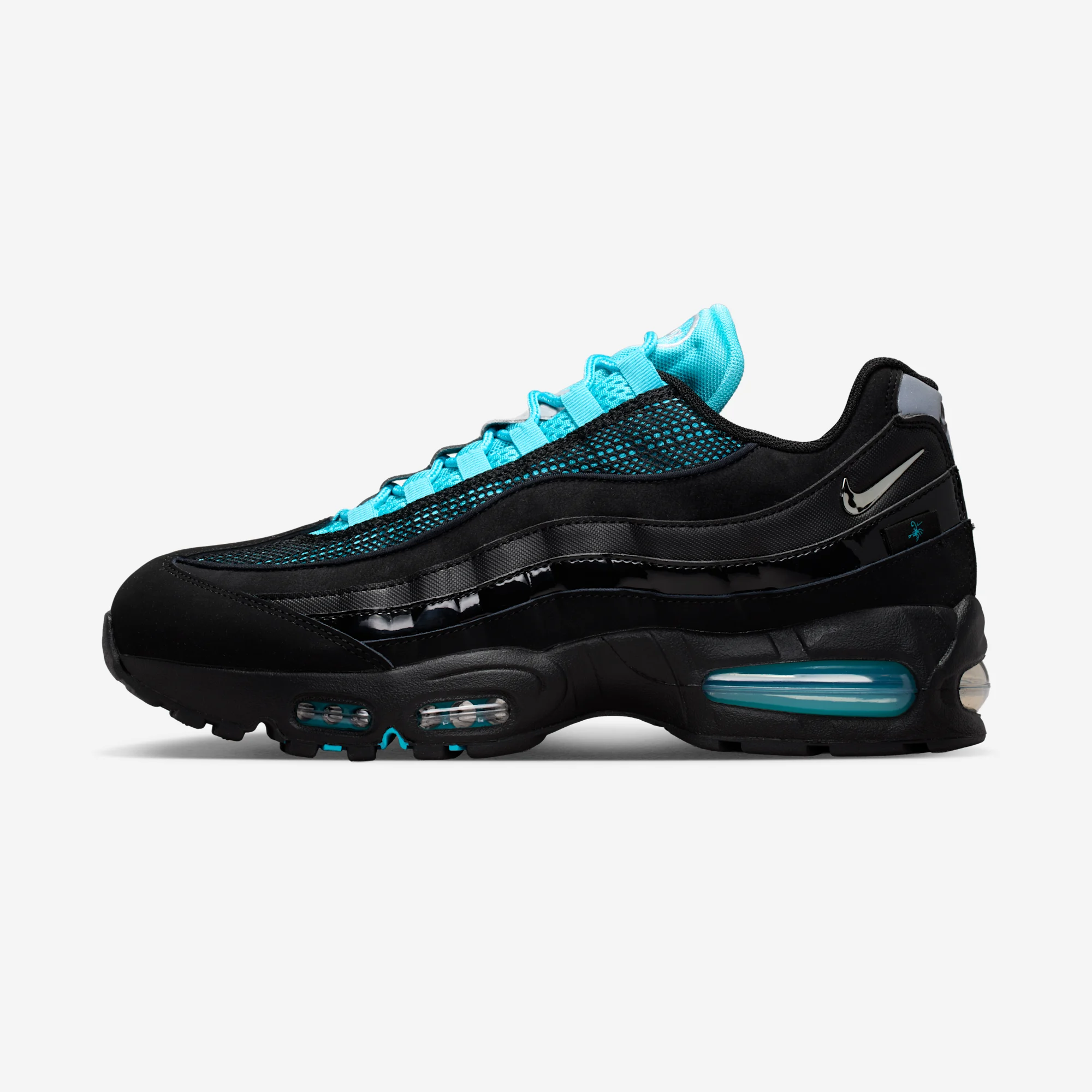 Nike Air Max 95 Big Bubble QS "Black & Gamma Blue" Black/Chrome/Gamma Blue/Metallic Silver