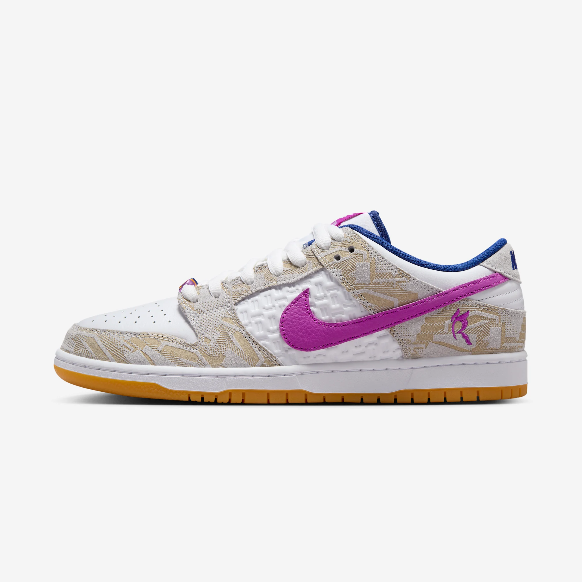 Rayssa Leal x Nike SB Dunk Low Pro Premium 2024 Pure Platinum/Deep Royal Blue/Vivid Purple/White/Gum Yellow