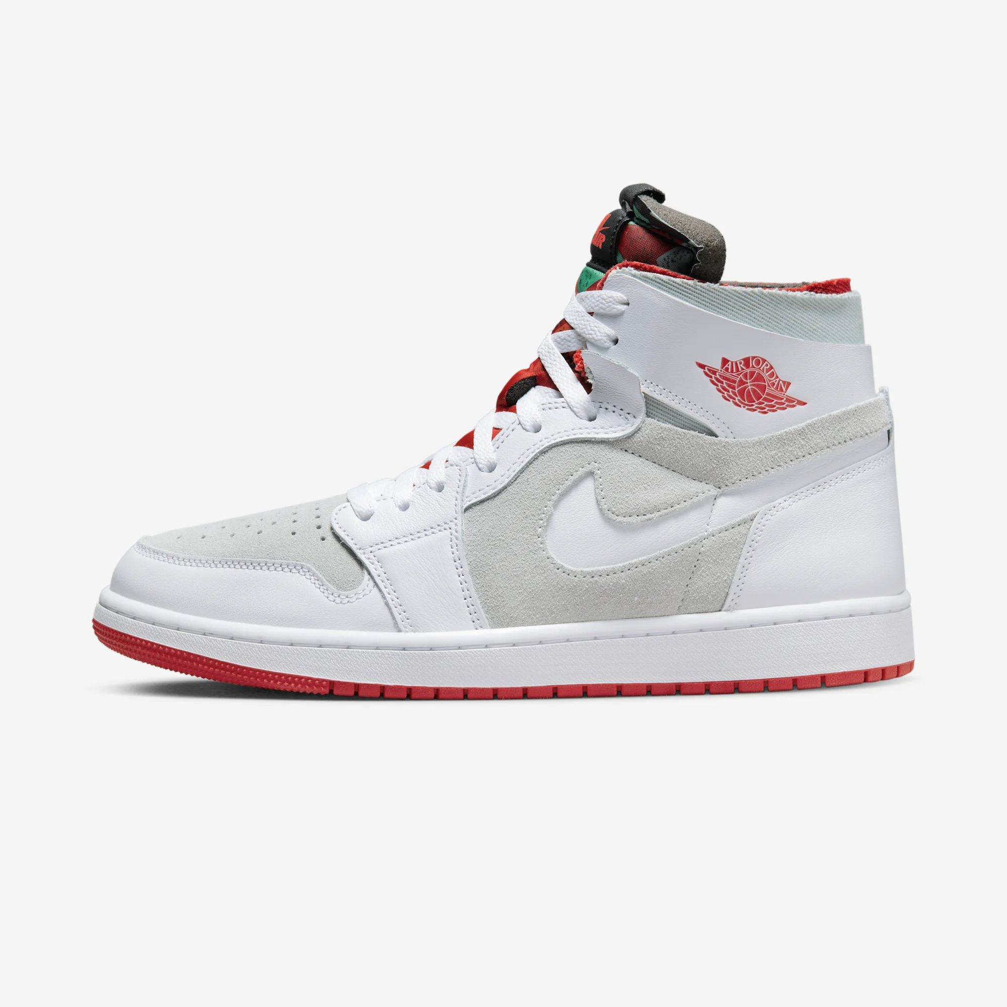 Air Jordan 1 Zoom CMFT "Hare" White/Light Silver/Dark Concord/True Red