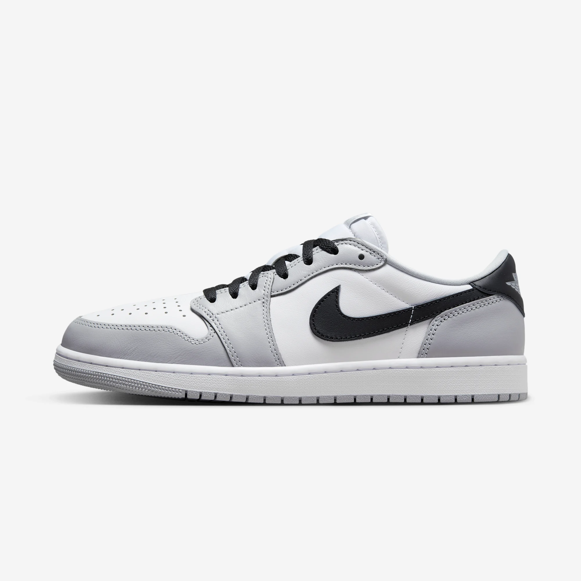 Air Jordan 1 Retro Low OG “Barons” 2024 White/Black/Wolf Grey