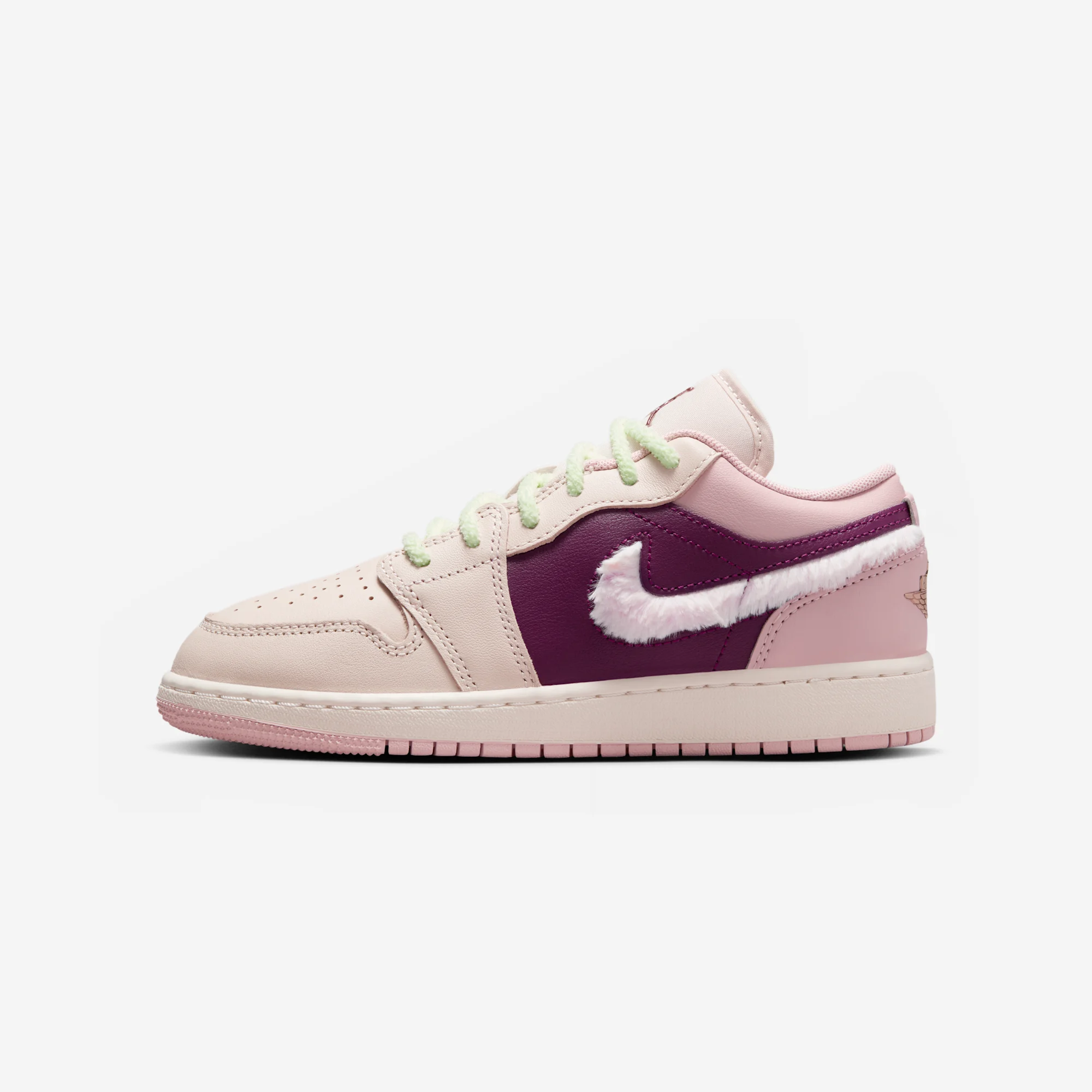 Air Jordan 1 Low SE GS "Pink Foam / Bordeaux" Legend Light Brown/Pink Foam/Pink Oxford/Bordeaux/Rose Gold/Volt Tint
