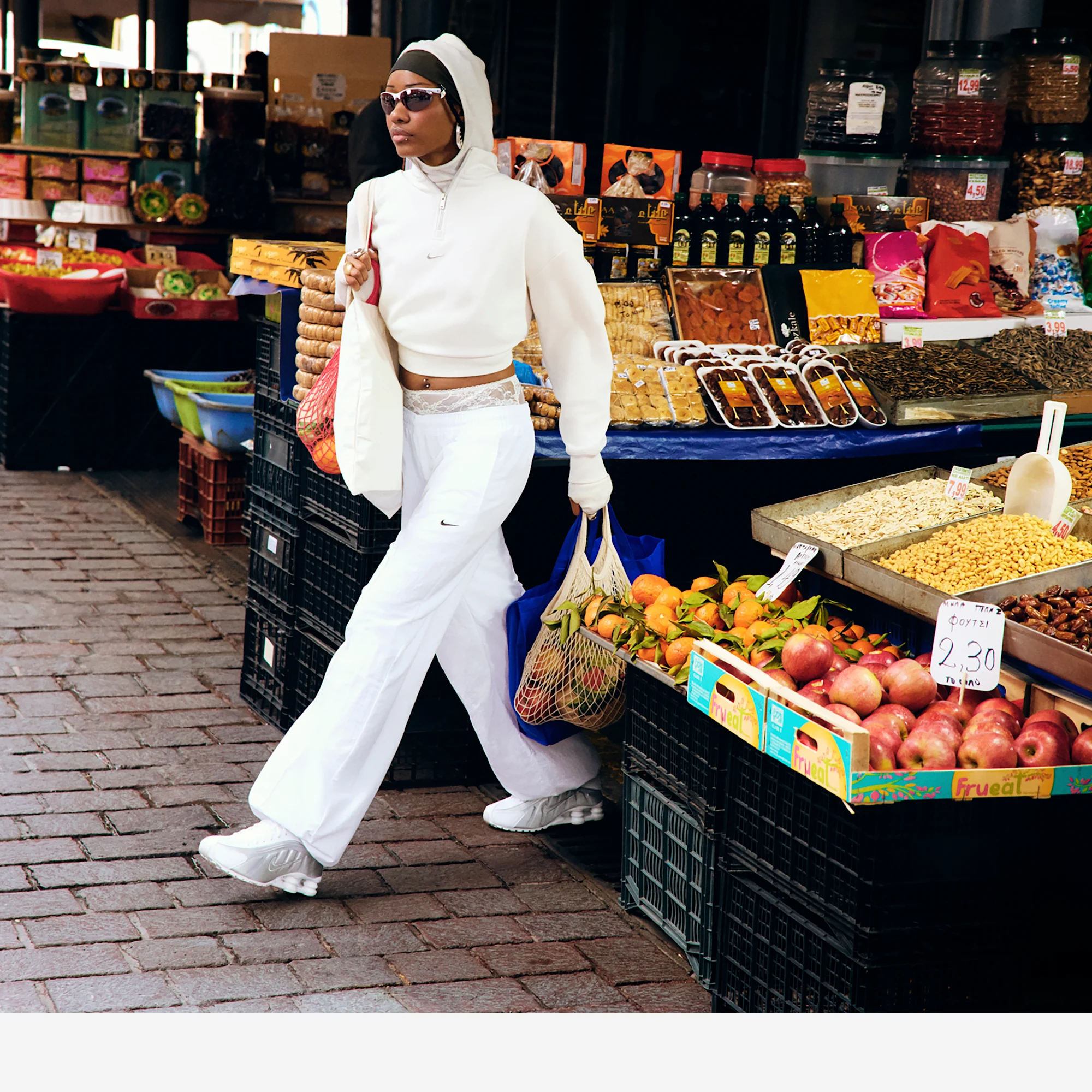 Nike Shox R4 “White / Metallic Silver” 2024 White/White/Metallic Silver/Max Orange