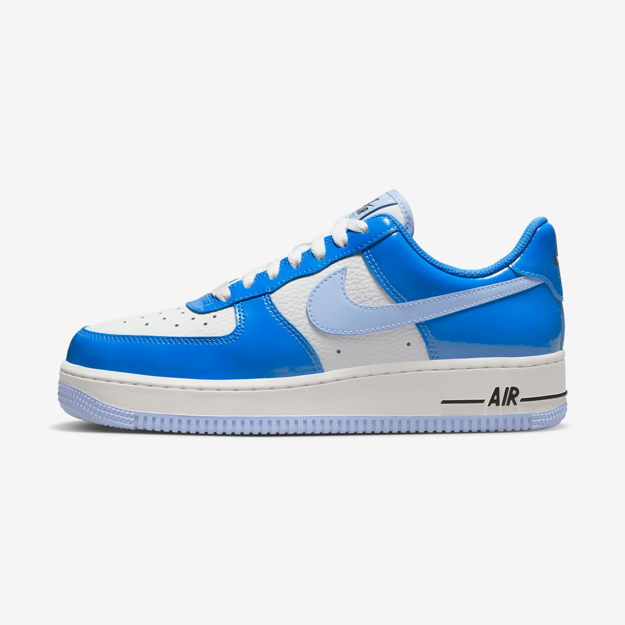 Nike Air Force 1 Low "Blue Patent" Cobalt Bliss/Light Photo Blue/Summit White/Black