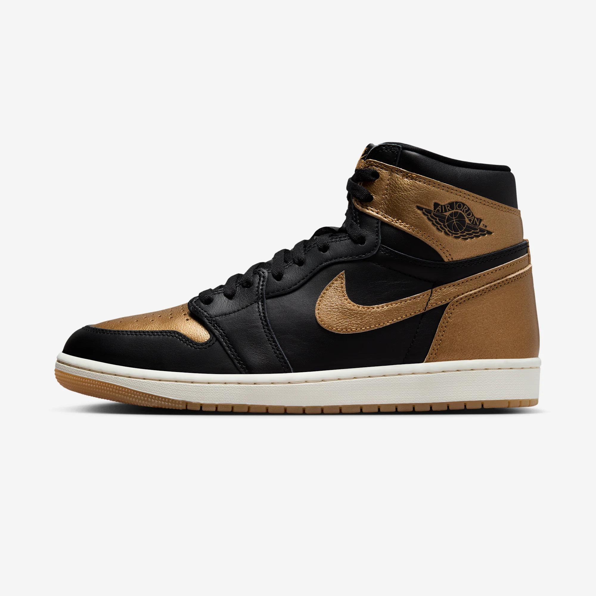 Air Jordan 1 Retro High OG "Metallic Gold" Black/Metallic Gold/Sail