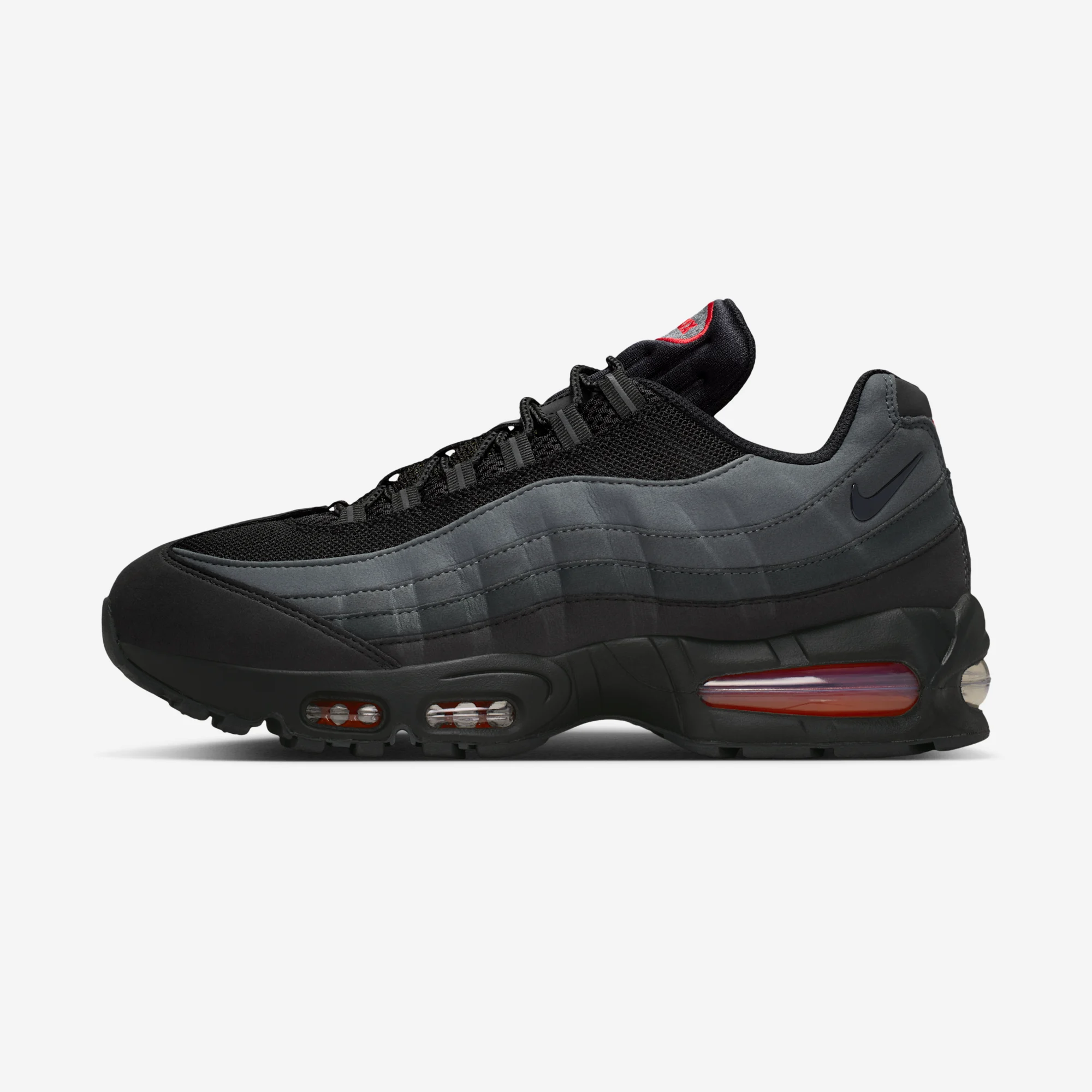 Nike Air Max 95 Big Bubble "Anthracite" Black/Black/Anthracite/Dark Smoke Grey/Smoke Grey/Fire Red