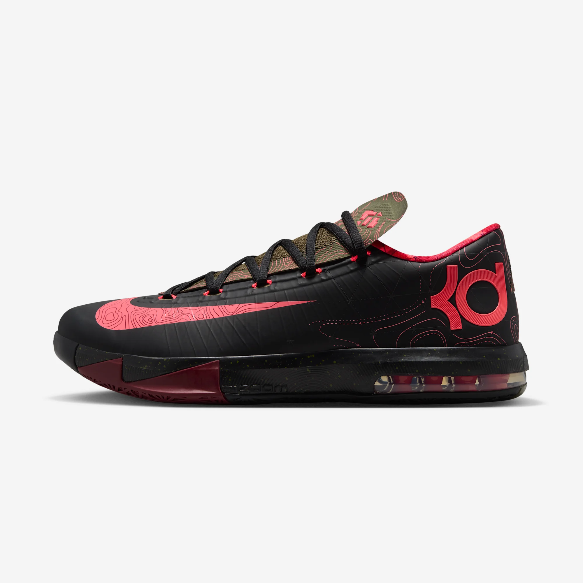 Nike Zoom KD 6 "Meteorology" Black/Atomic Red/Medium Olive/Noble Red