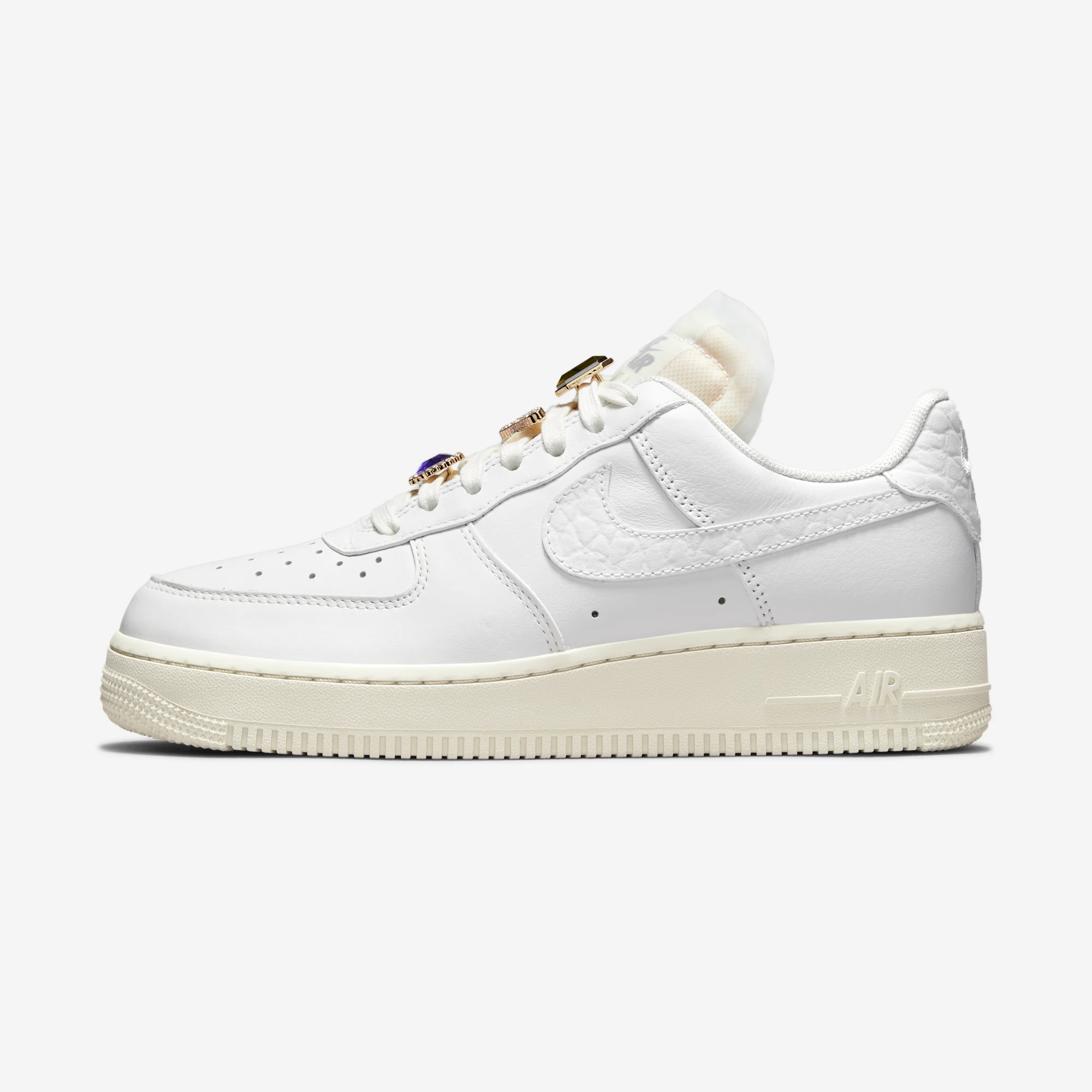 Nike Air Force 1 Low Premium "Jewels" Summit White/Summit White/Sea Glass/Coriander/Lilac/Black