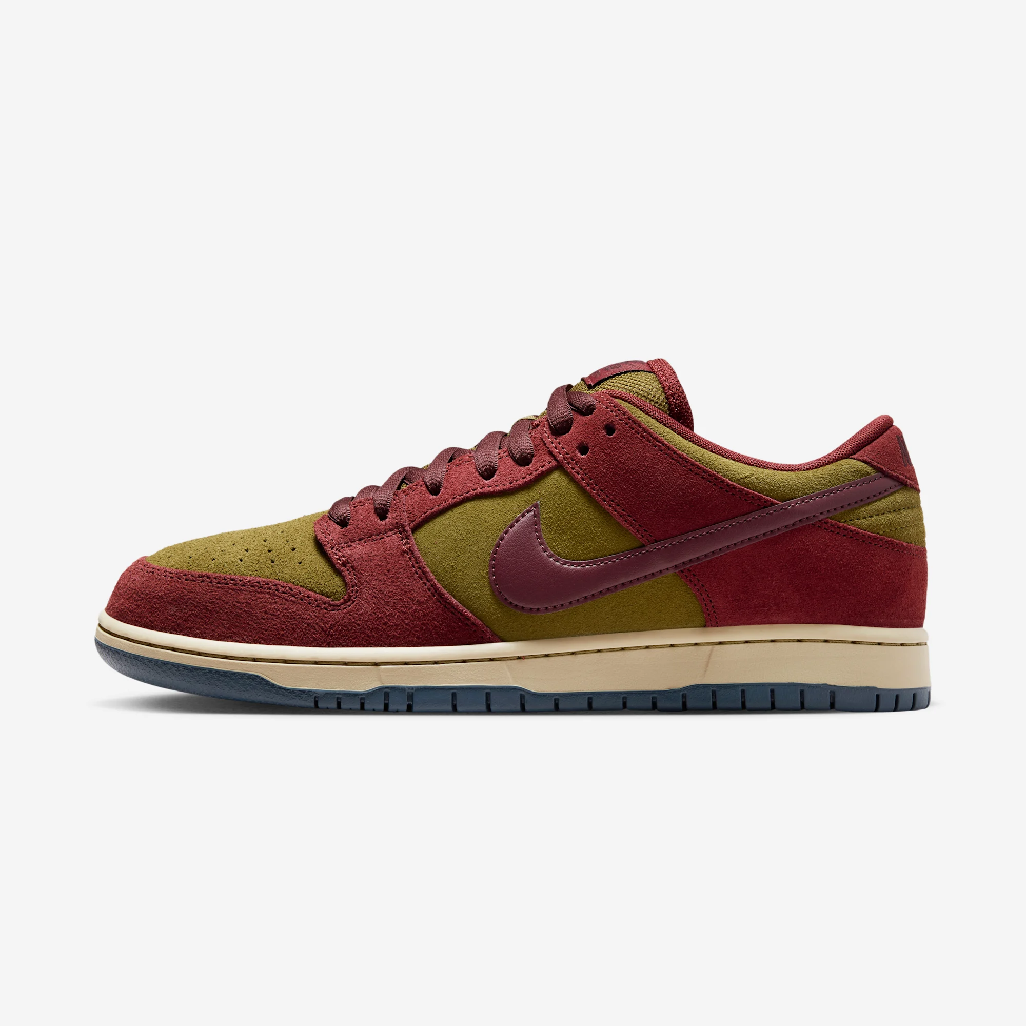 Nike SB Dunk Low Pro "Dark Team Red" Dark Team Red/Burgundy Crush/Olive Flak/Parachute Beige/Armory Navy