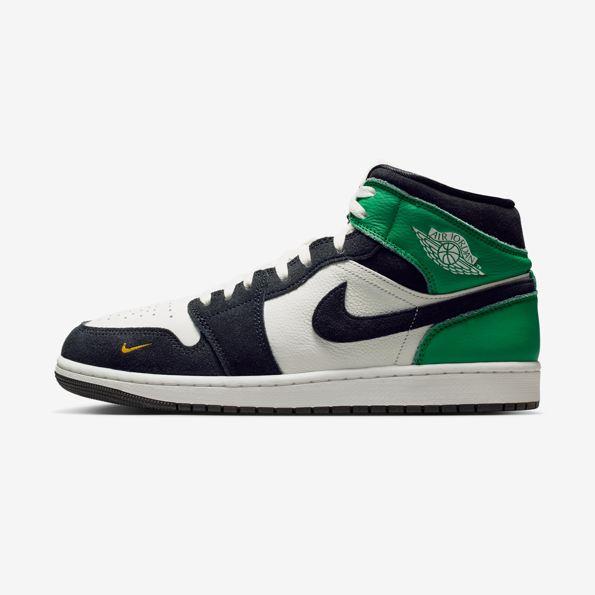 Air Jordan 1 Mid SE "Lucky Green" Summit White/Black/Lucky Green/University Gold
