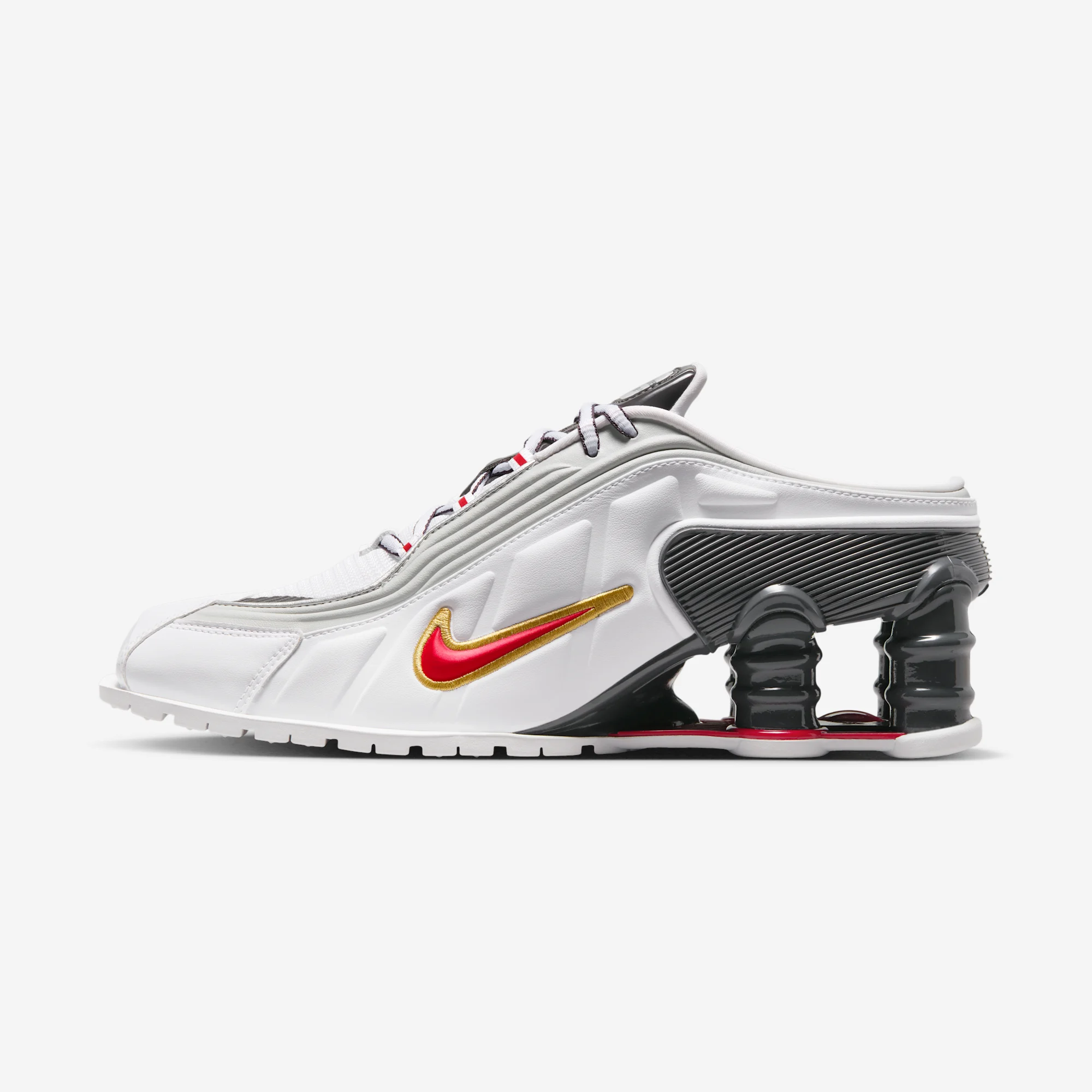 Martine Rose x Nike Shox MR4 Mule "Varsity Red" White/Varsity Red/Metallic Platinum/Dark Charcoal