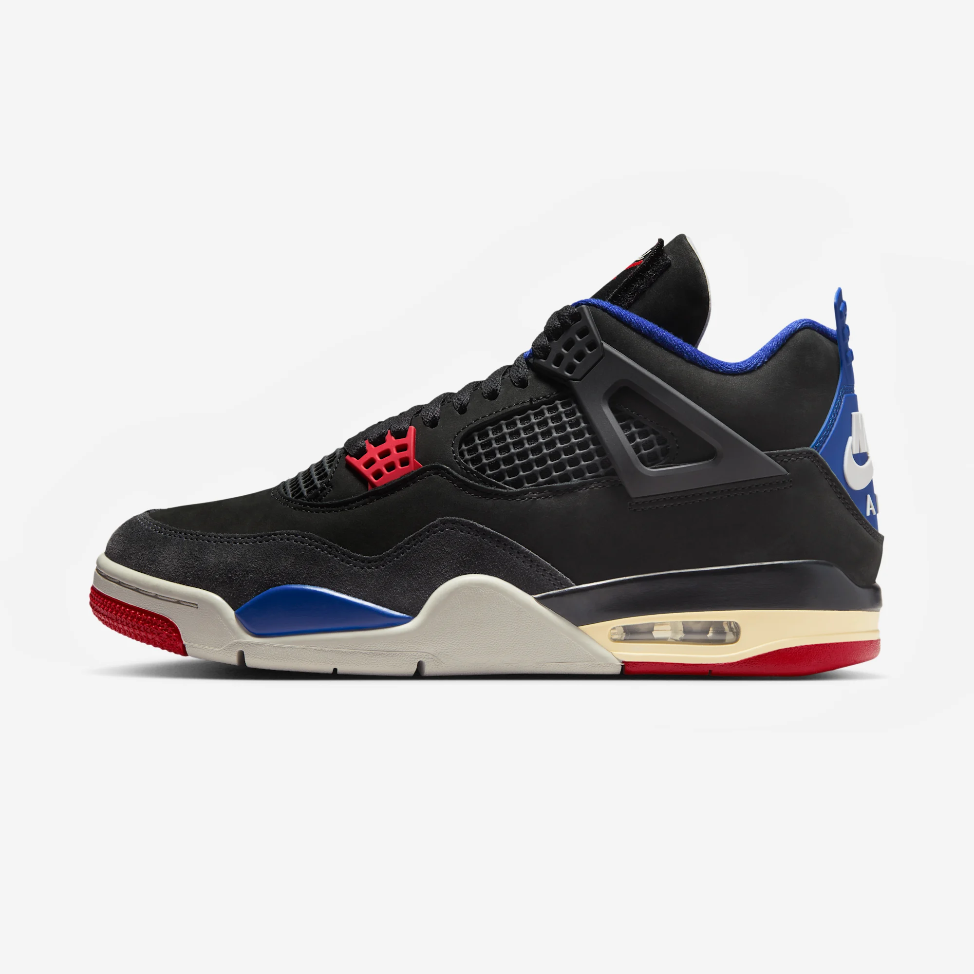 Air Jordan 4 Retro "Rare Air" Black/Fire Red/Deep Royal Blue/Dark Smoke Grey/Tech Grey