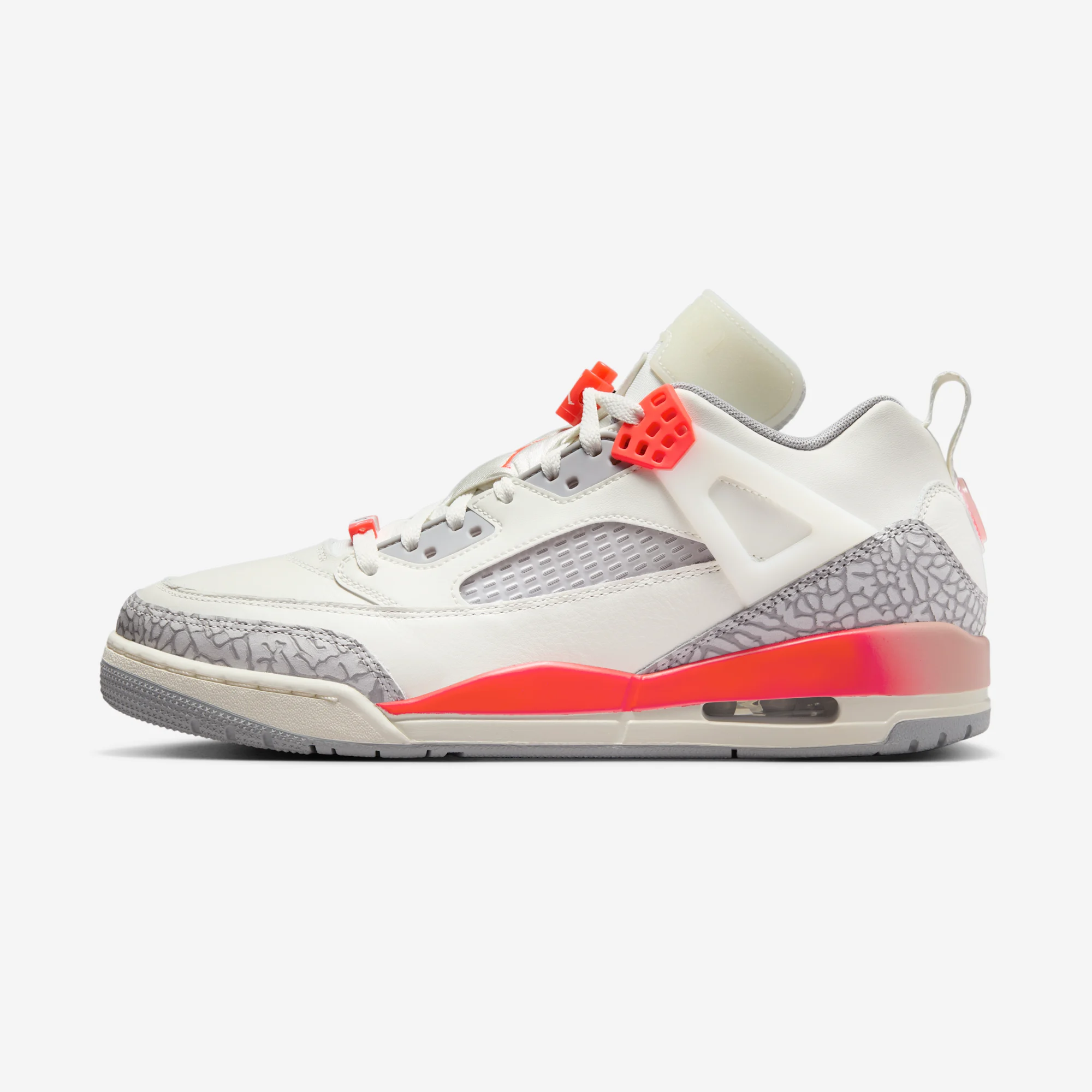 Jordan x Paris Saint-Germain Spizike Low 2024 Sail/Infrared 23-Wolf Grey-Cement Grey-Pink Oxford