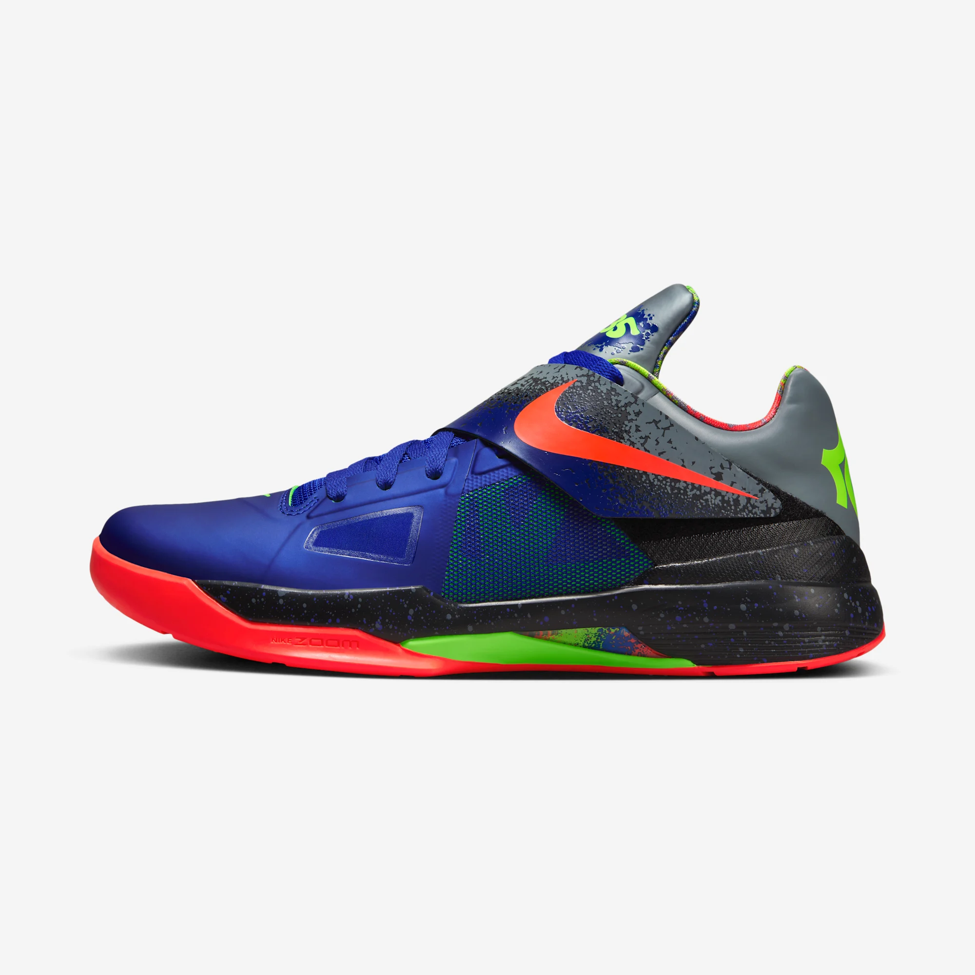 Nike KD 4 “Nerf” 2024 Concord/Bright Crimson/Black/Cool Grey/Green Strike