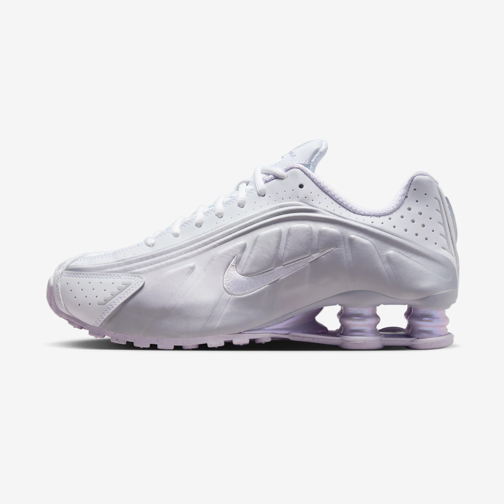 Nike Shox R4 "Barely Grape" 2024 White/Barely Grape/Metallic Platinum/Platinum Tint/Multi-Color