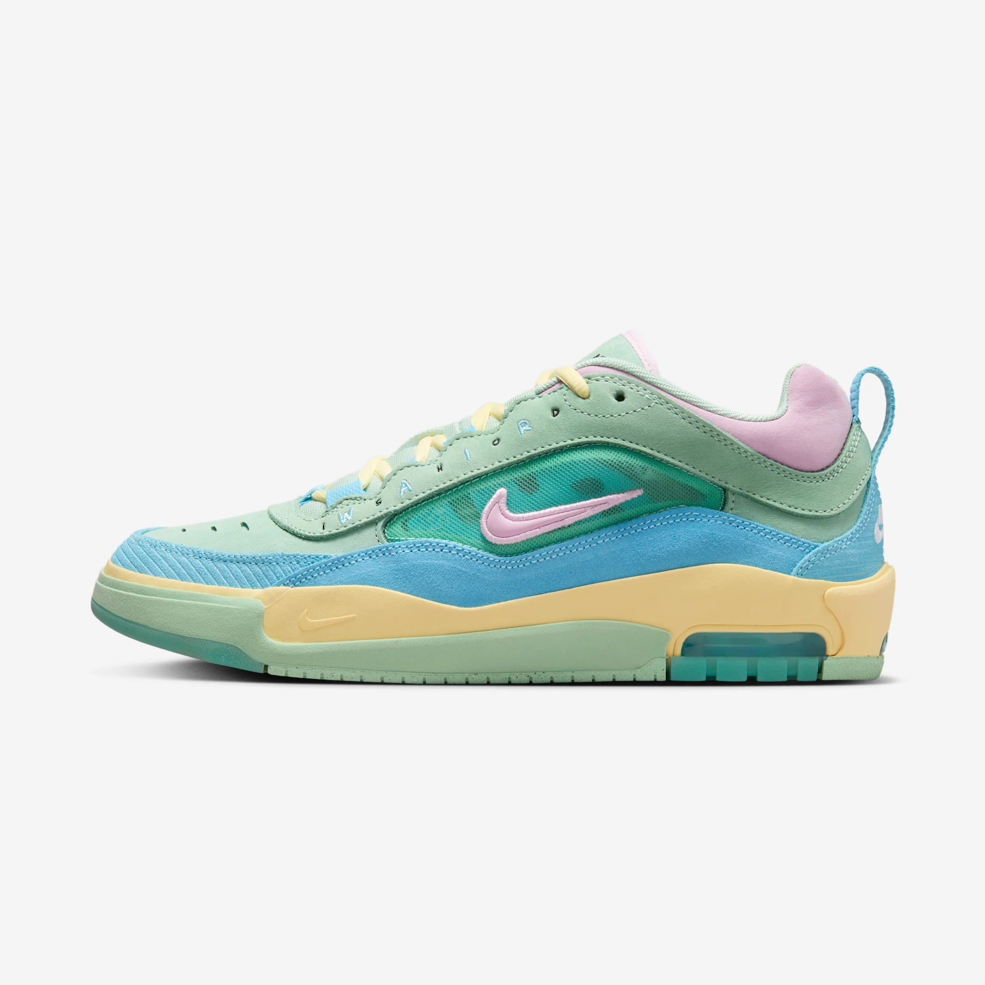 Verdy x Nike SB Air Max Ishod “Visty” 2024 Blue Gaze/Enamel Green/Bicycle Yellow/Light Arctic Pink