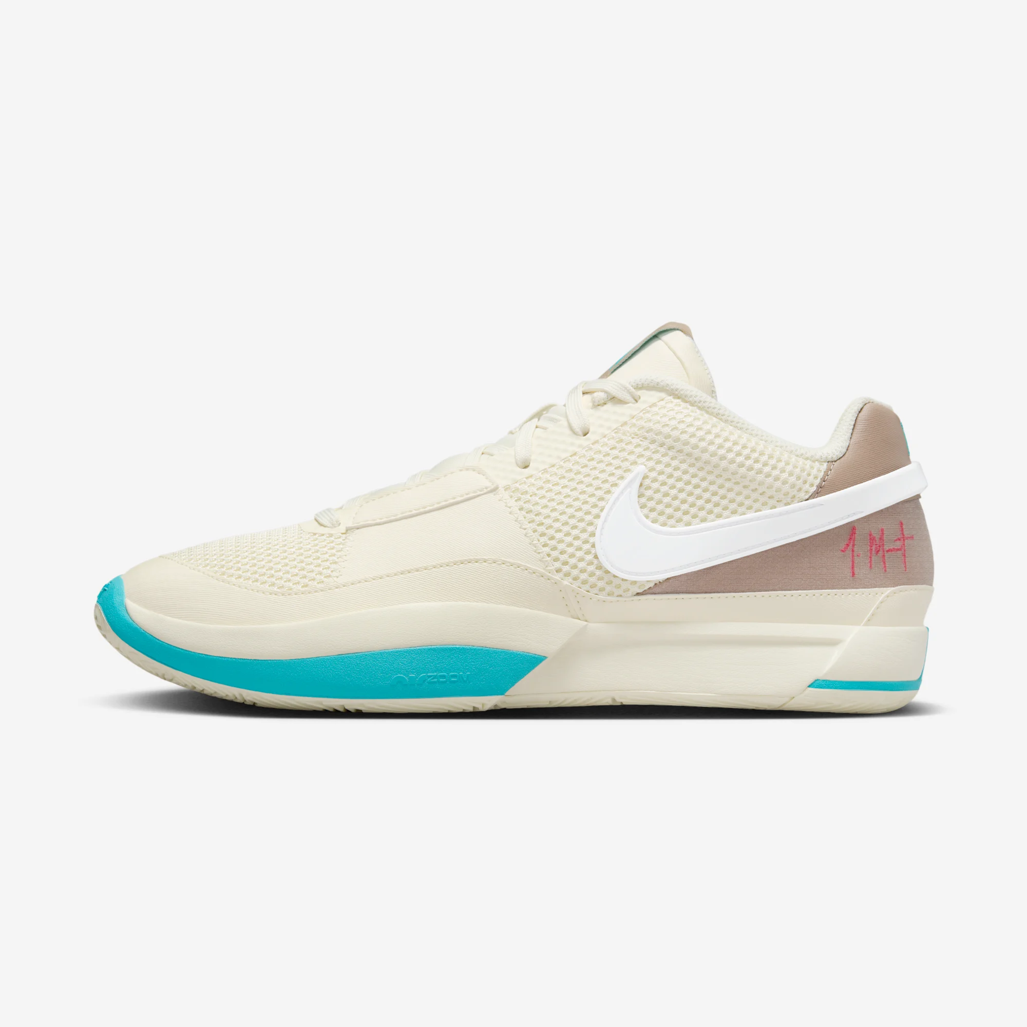 Nike Ja 1 “Coconut Milk” 2024 Coconut Milk/Coconut Milk/Khaki/Black/University Red/Dusty Cactus
