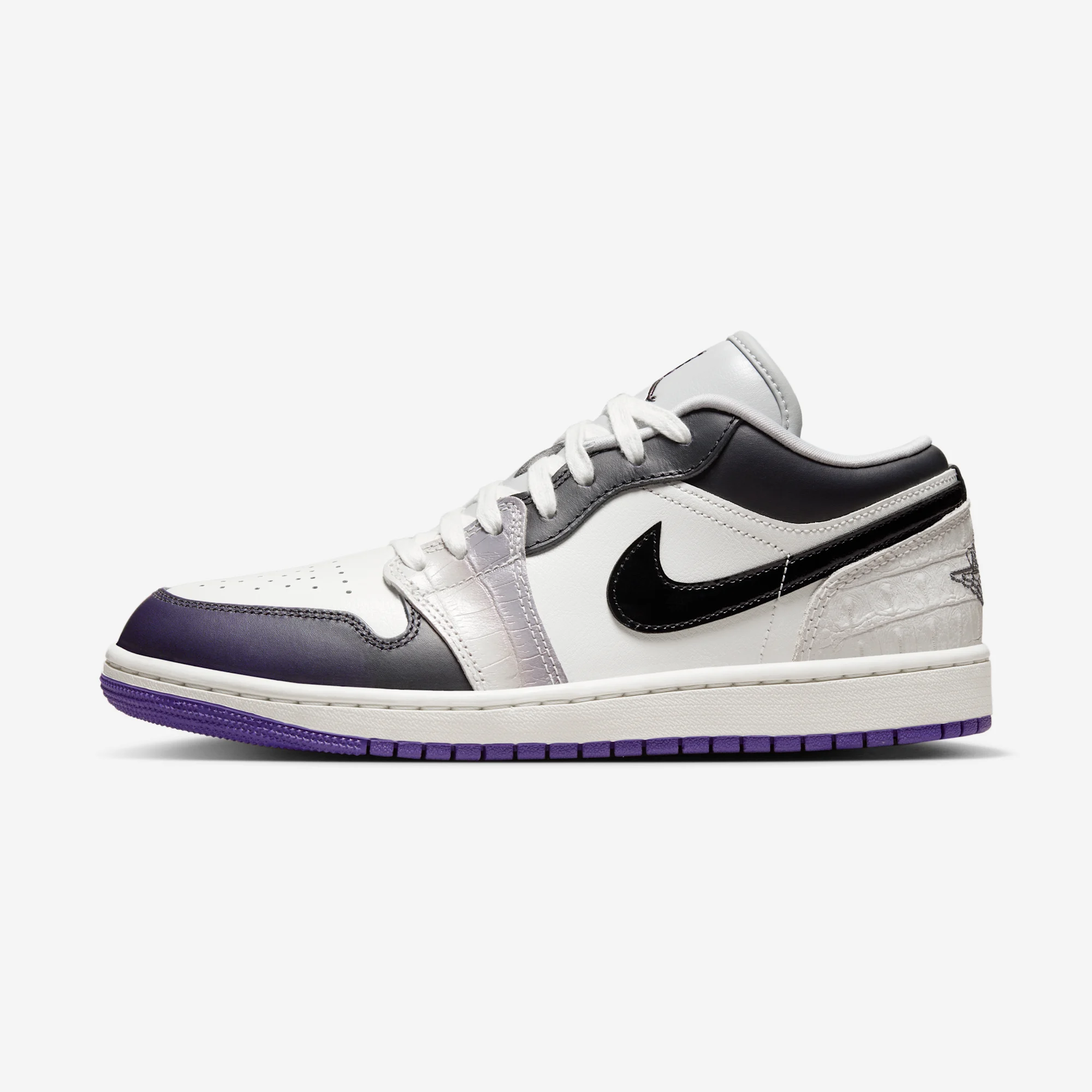 Air Jordan 1 Low SE "Field Purple / Playful Pink" 2024 Sail/Black/Sail/Cement Grey/Playful Pink/Field Purple