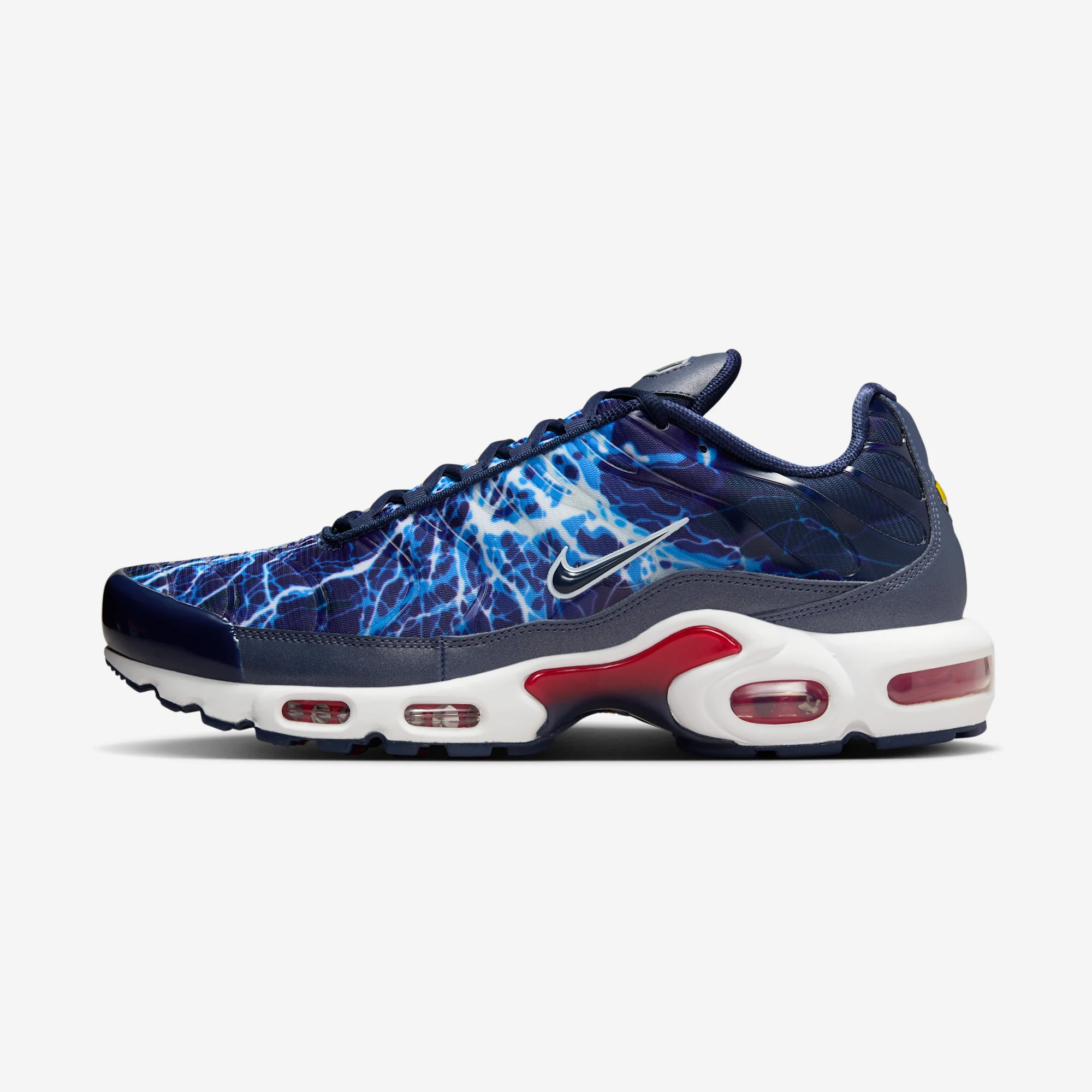 Nike Air Max Plus "Eclair / Lightening" Midnight Navy/Midnight Navy/Salsa Red/White/Metallic Silver/Clear