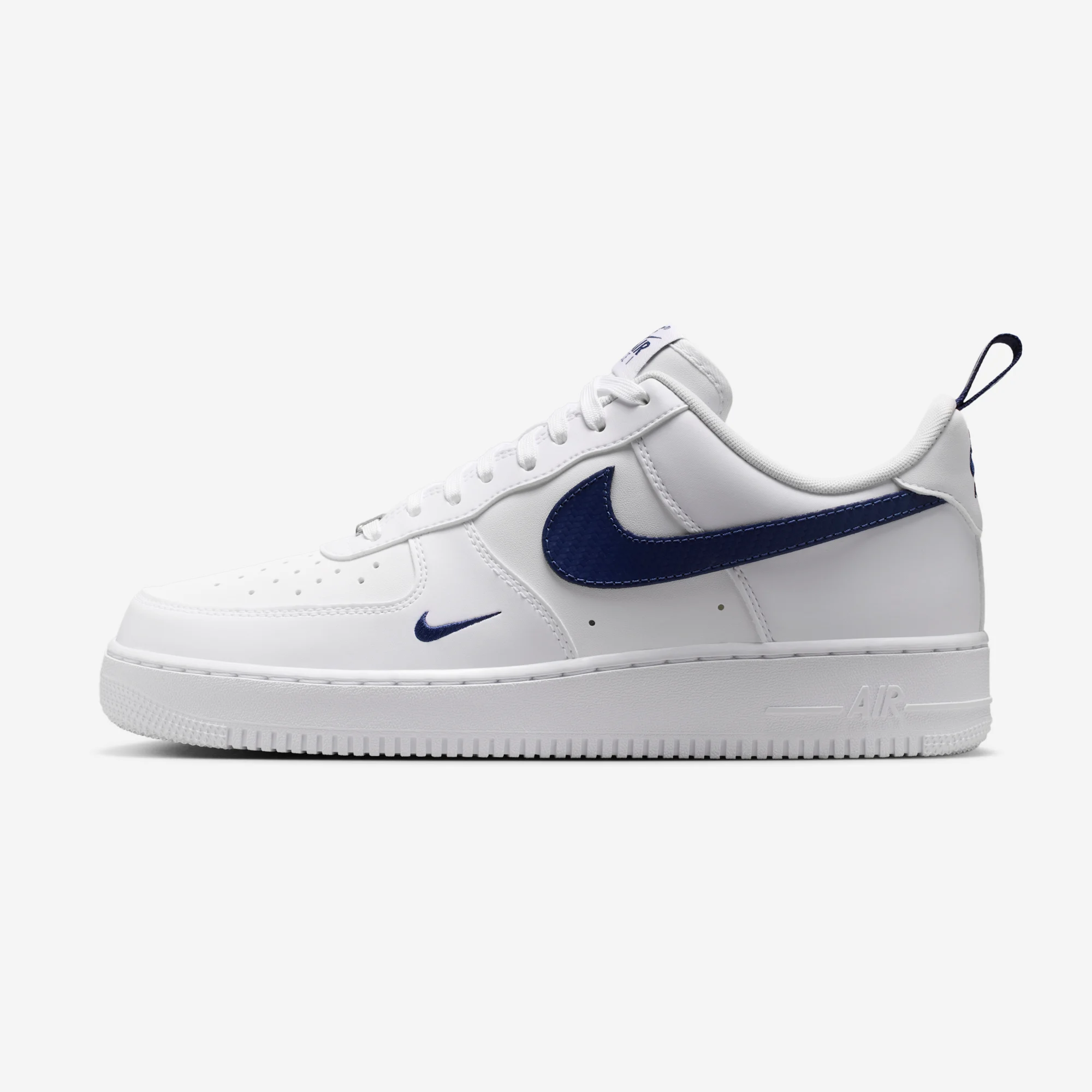 Nike Air Force 1 Low Tech "White & Midnight Navy" White/Midnight Navy/White