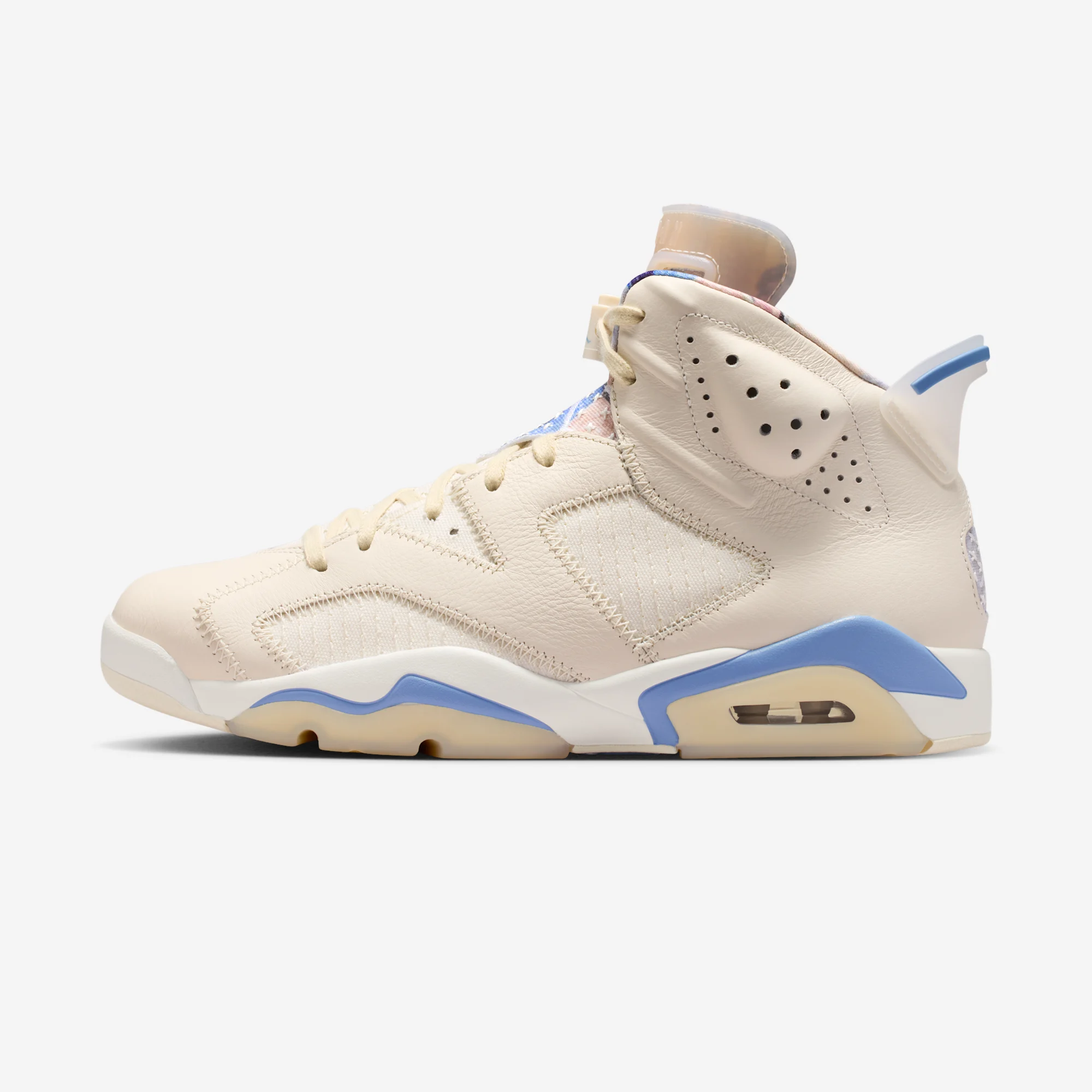 Air Jordan 6 Retro "Sashiko" Pale Ivory/Multi-Colour/Work Blue/White