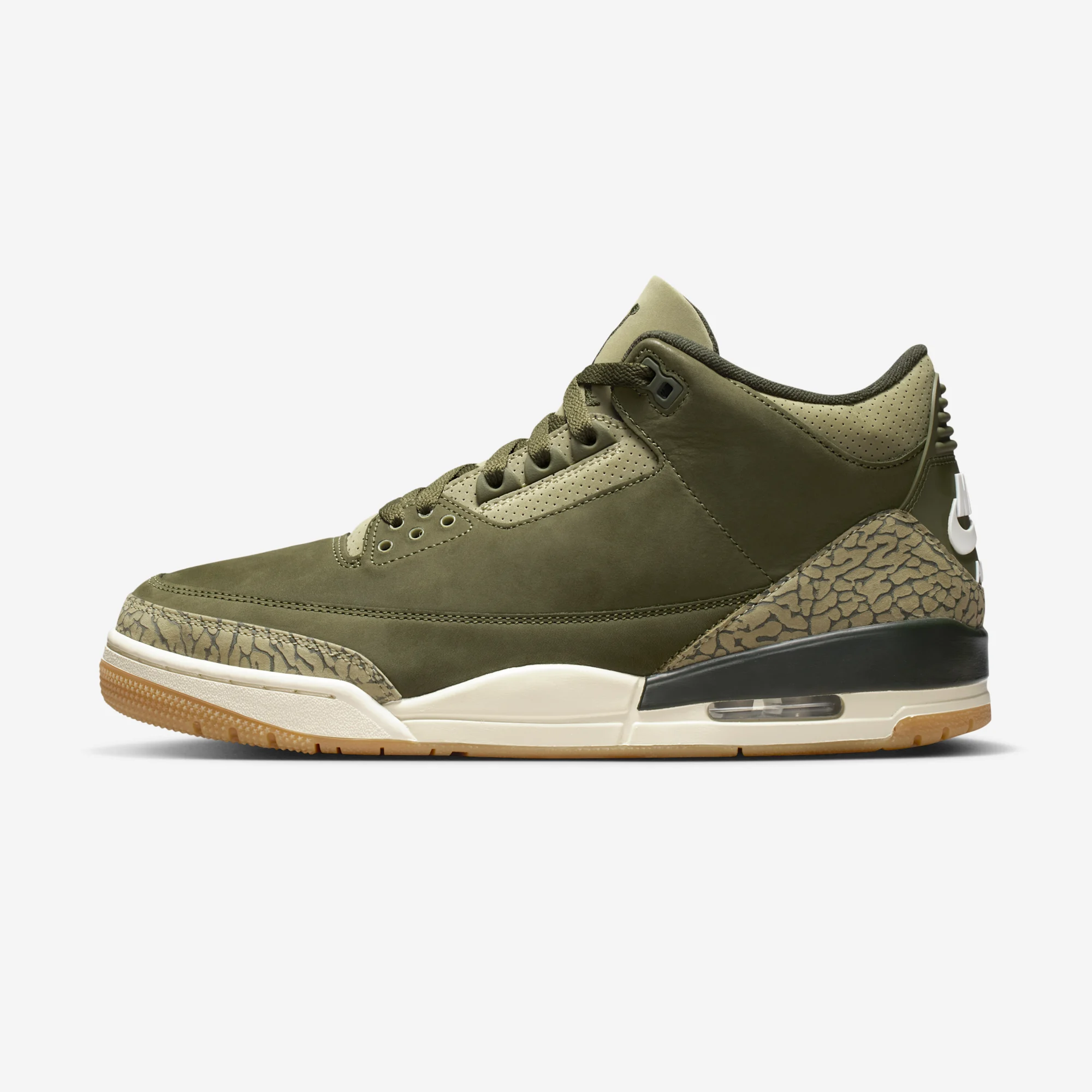 Air Jordan 3 Retro "Family Affair" Medium Olive/Sequoia/Neutral Olive/Sail/Total Crimson
