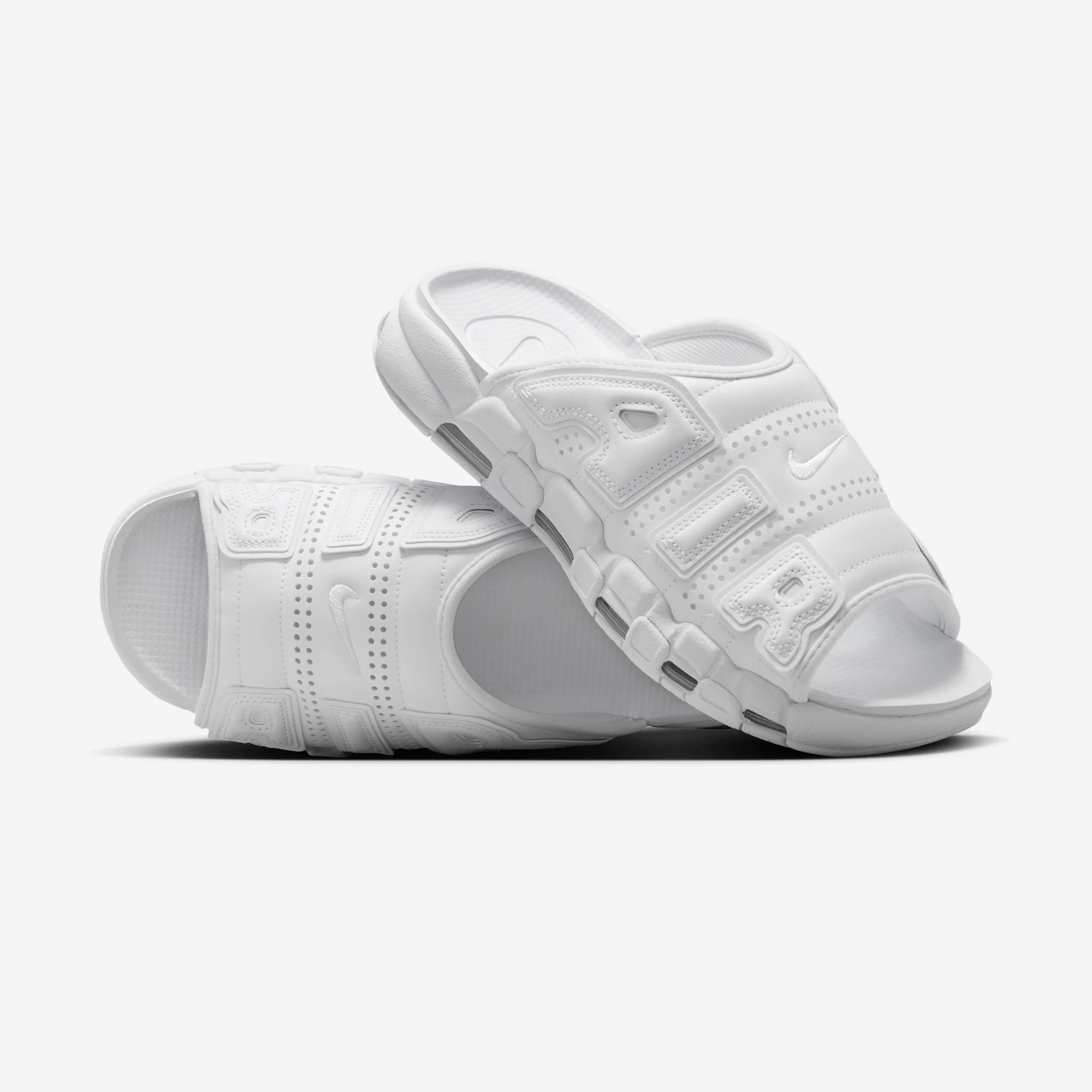 Nike Air More Uptempo Slide "Triple White" 2024 White/White/White