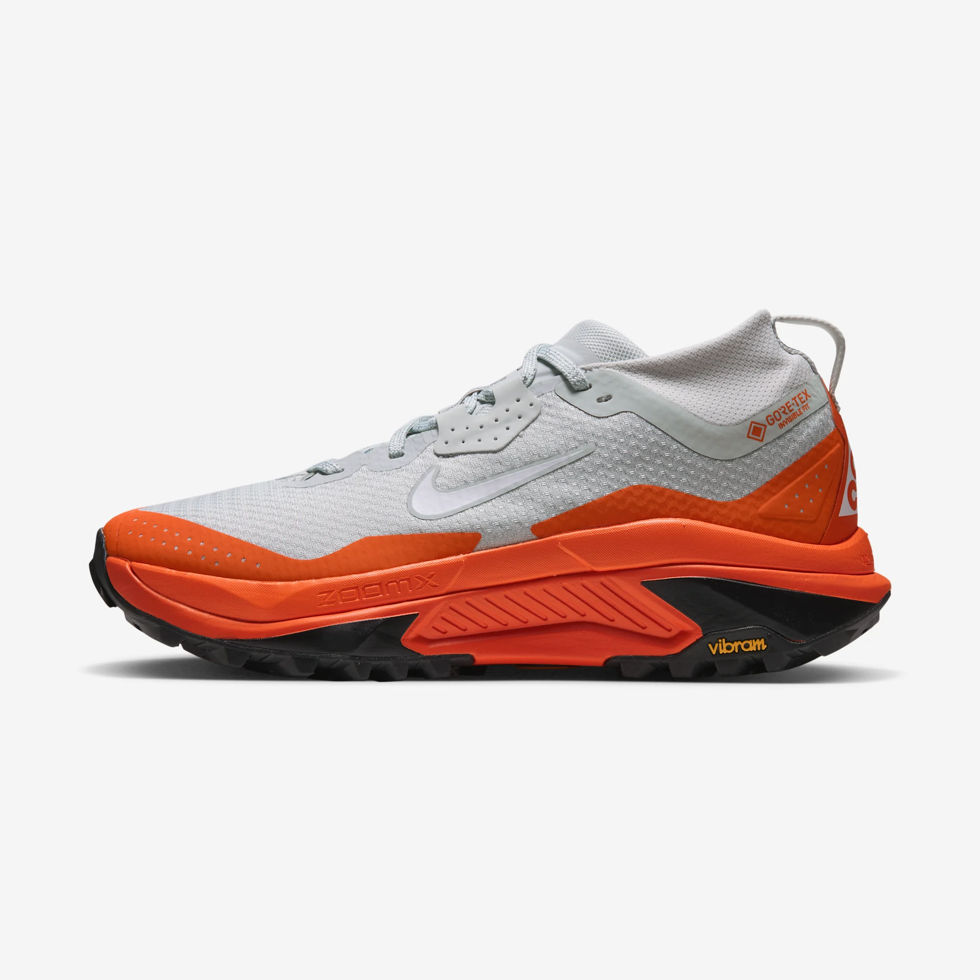 Nike ACG Zegama Trail Gore-Tex "Light Silver & Safety Orange" Light Silver/Summit White/Safety Orange/Black
