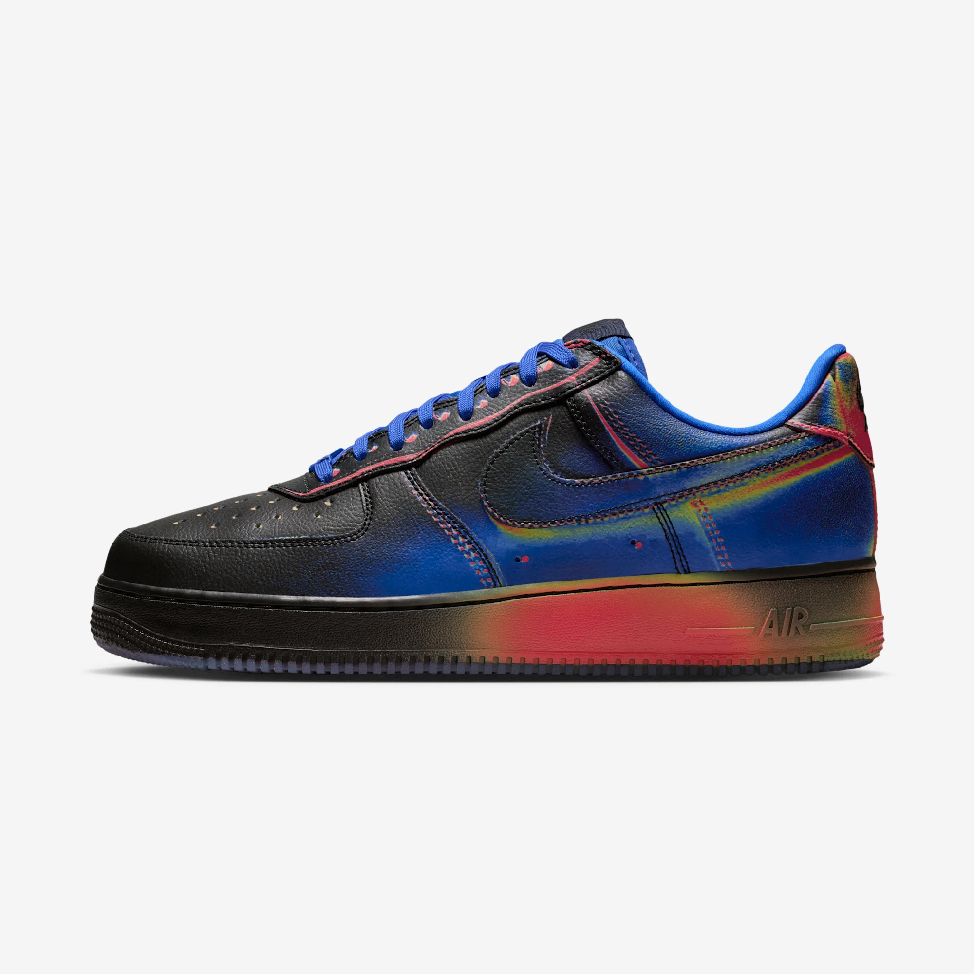 Nike Air Force 1 Low Retro "Heat Map" Black/Racer Blue/Volt Ice/Bright Crimson