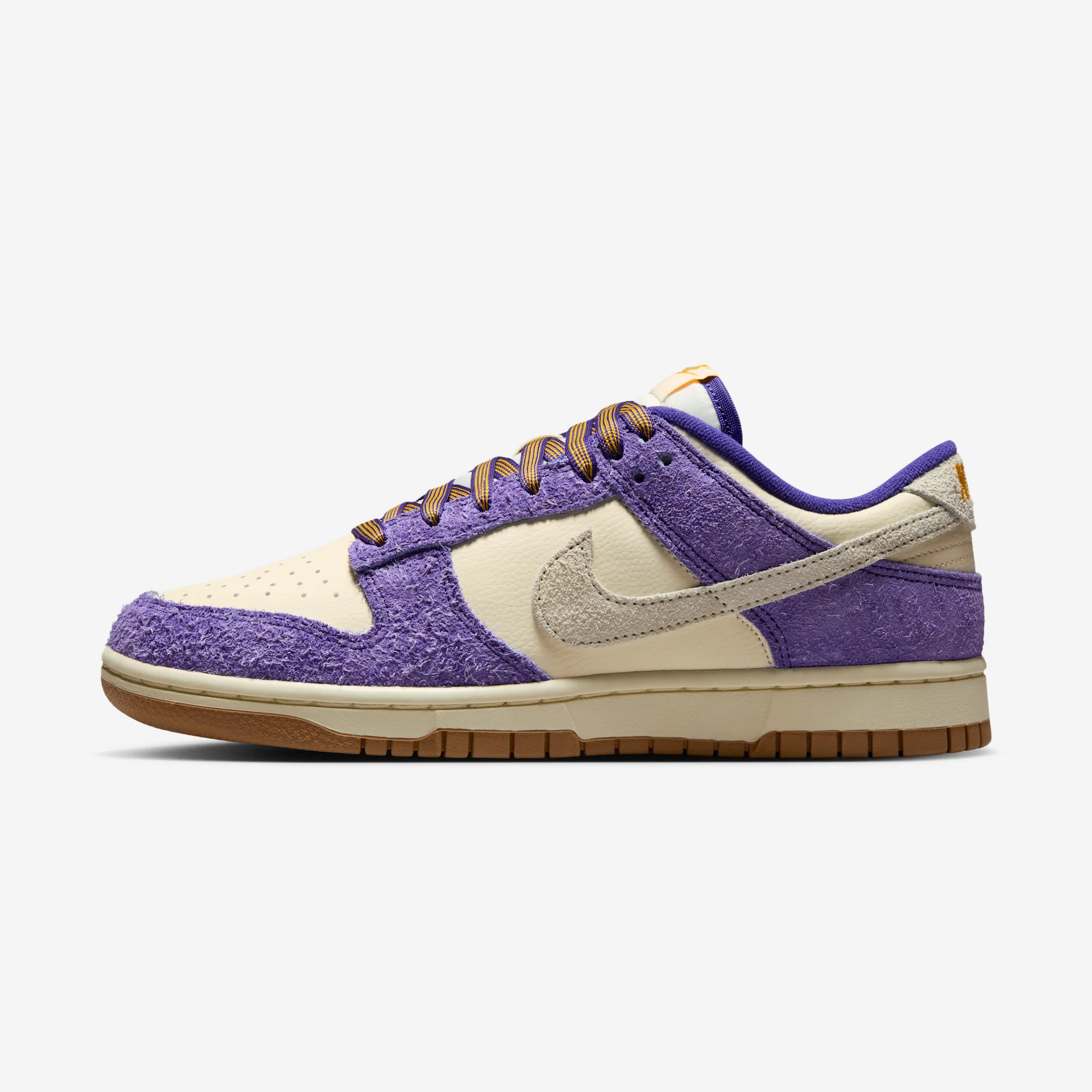 Nike Dunk Low W "Court Purple & Coconut Milk" Court Purple/Coconut Milk/University Gold/Gum Medium Brown/Metallic Gold