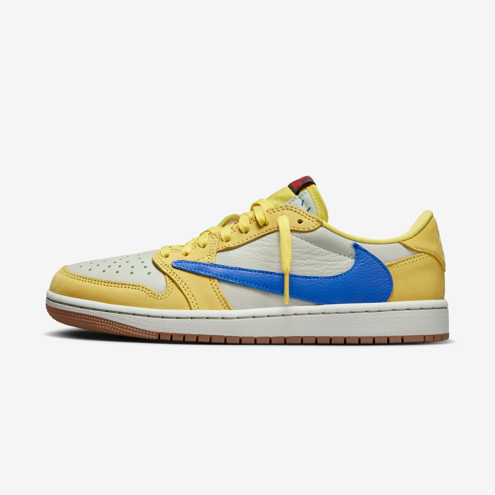 Travis Scott x Air Jordan 1 Low “Canary” 2024 Canary/Light Silver/Gum Medium Brown/Racer Blue