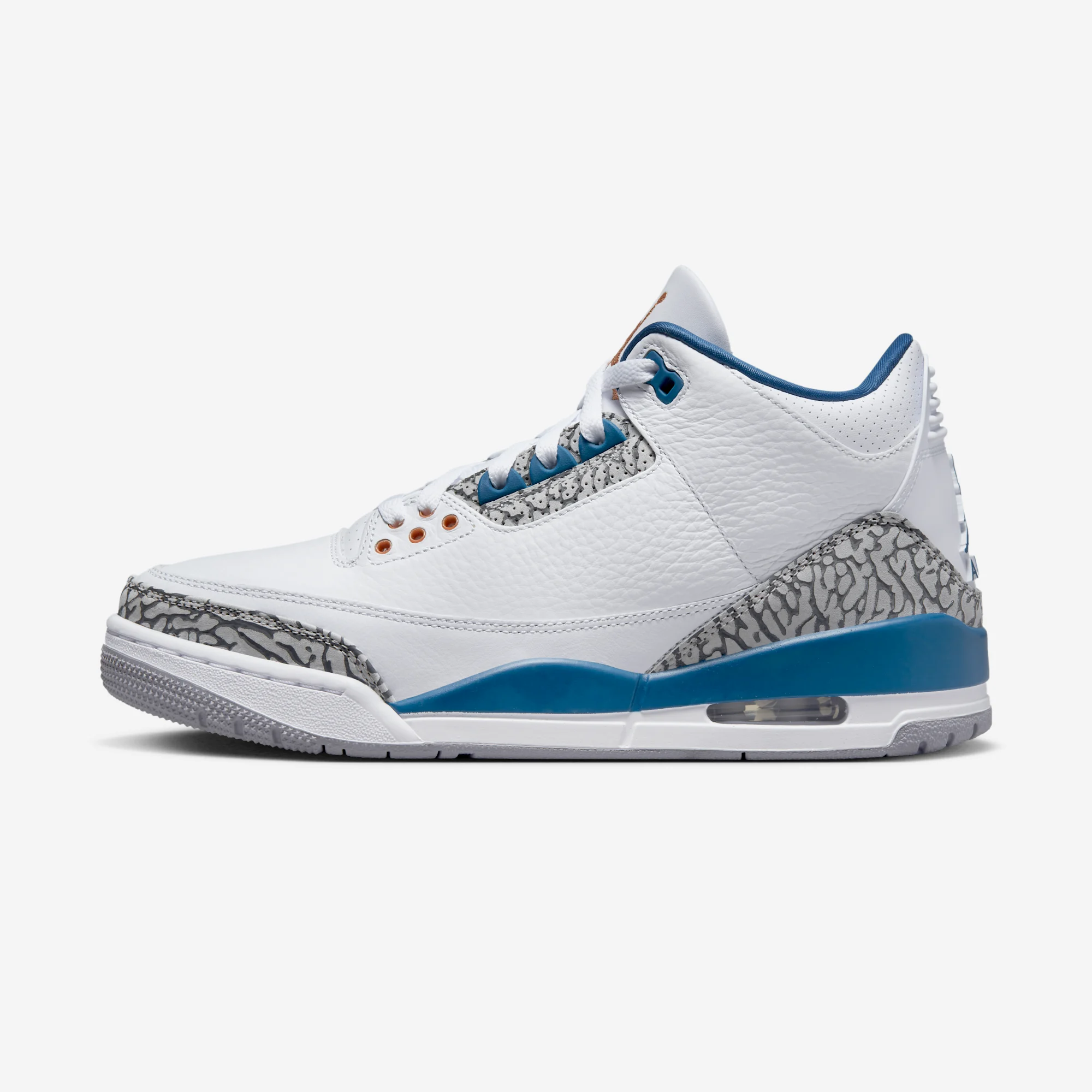 Air Jordan 3 Retro "Wizards" 2023 White/True Blue/Cement Grey/Metallic Copper