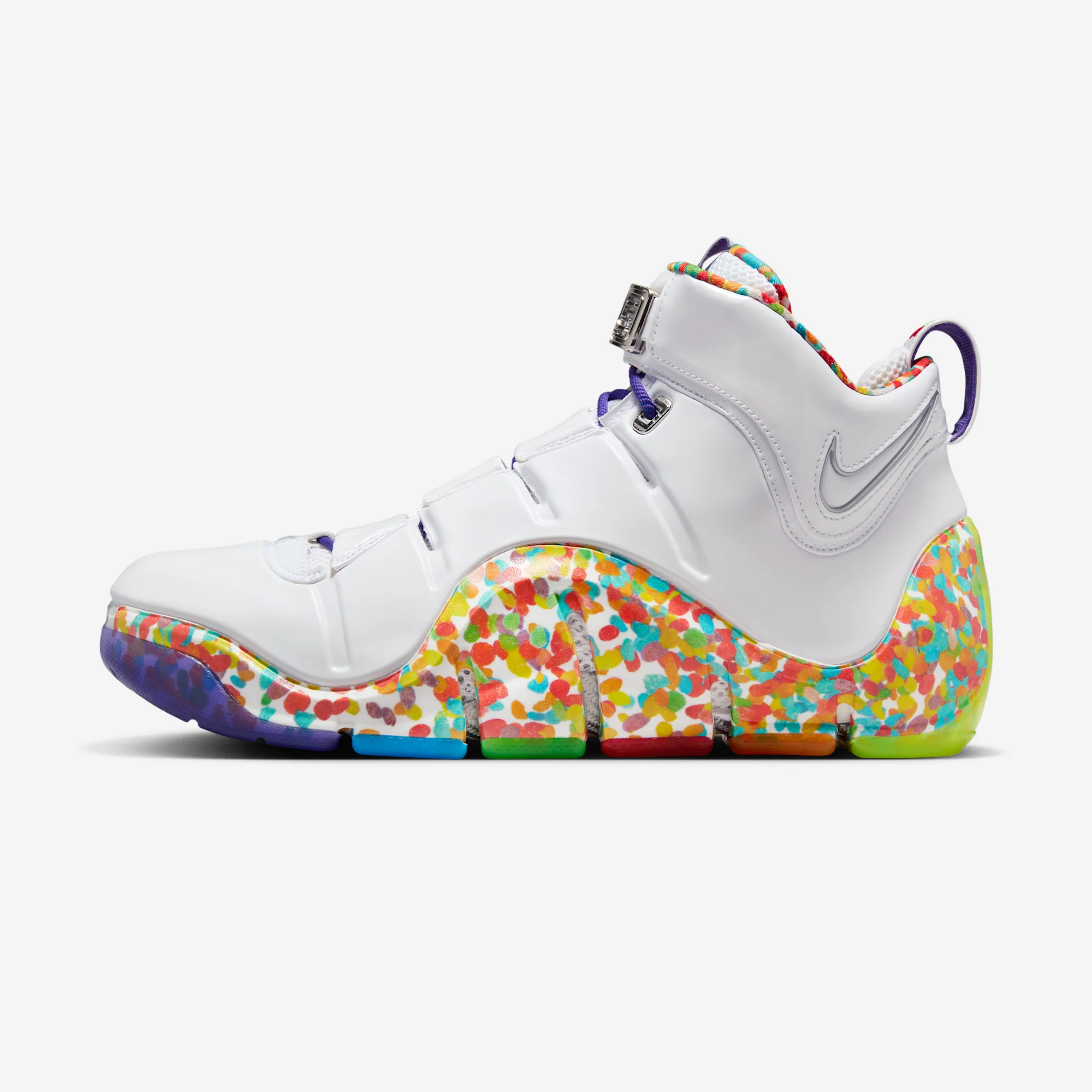 Nike LeBron 4 "Fruity Pebbles" 2024 White/True Red/Mean Green/Varsity Purple/Volt