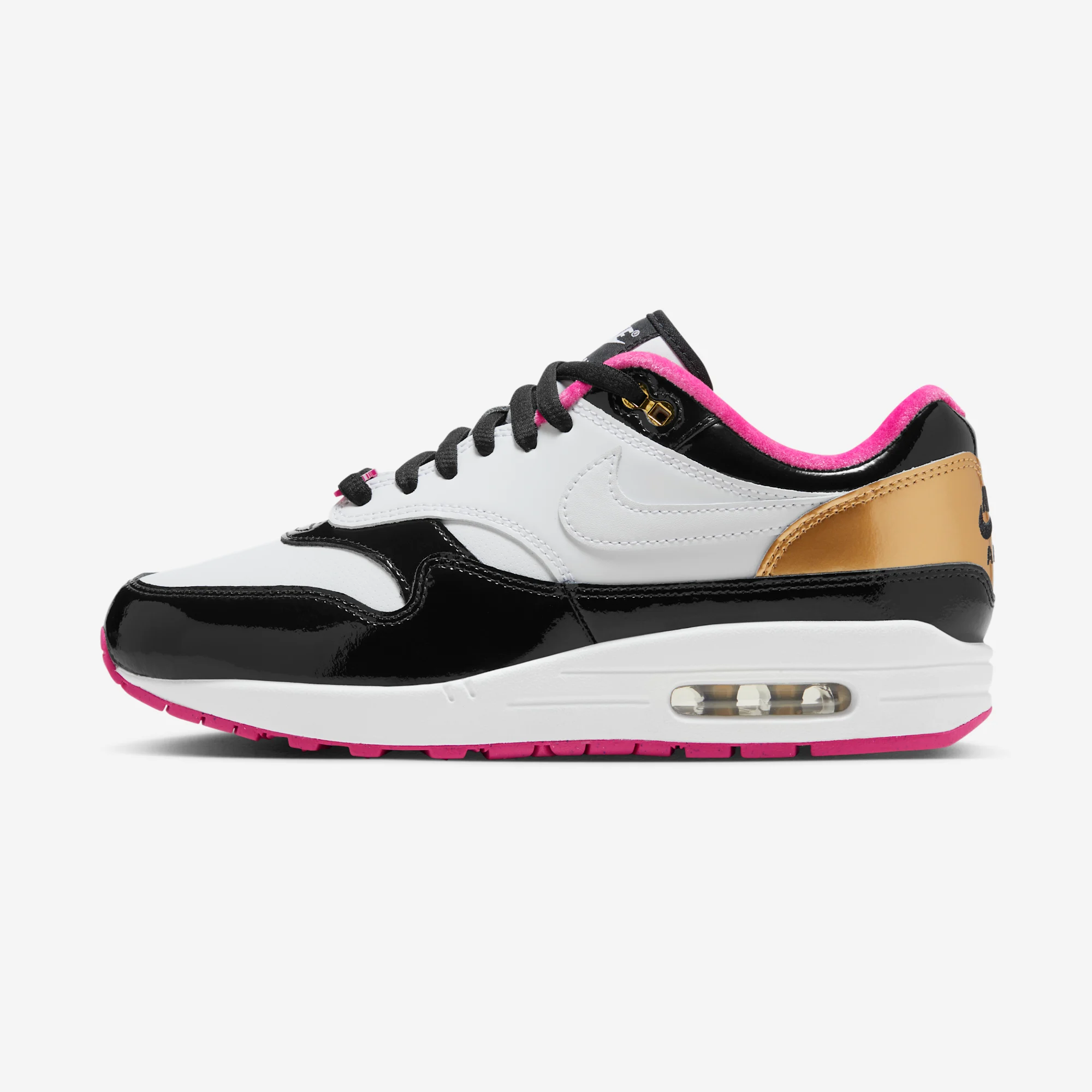 Nike Air Max 1 "Grand Piano" 2024 White/White/Black/Metallic Gold/Pink Rise