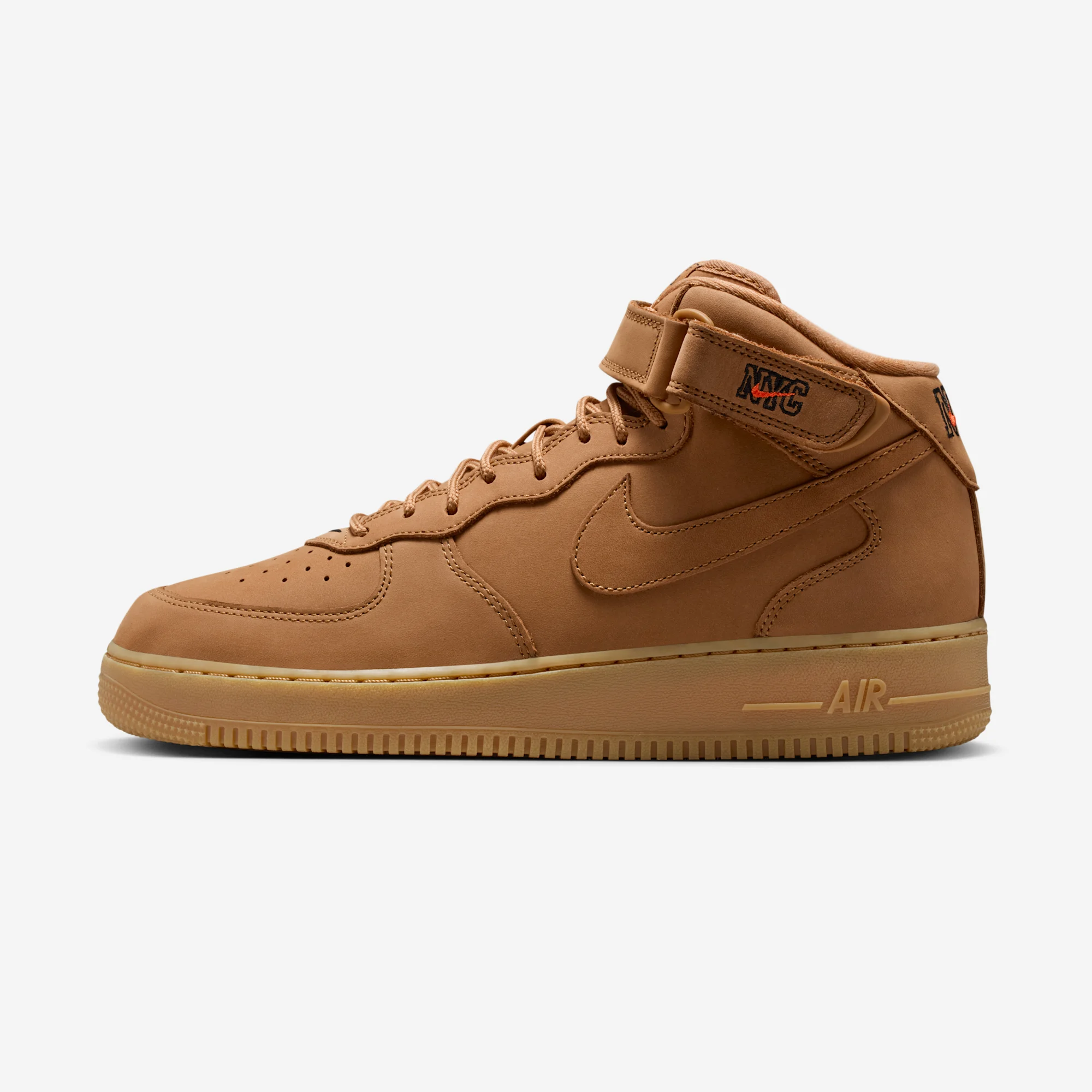 Nike Air Force 1 Mid Premium QS "Flax New York" Flax/Flax/Gum Yellow/Brown