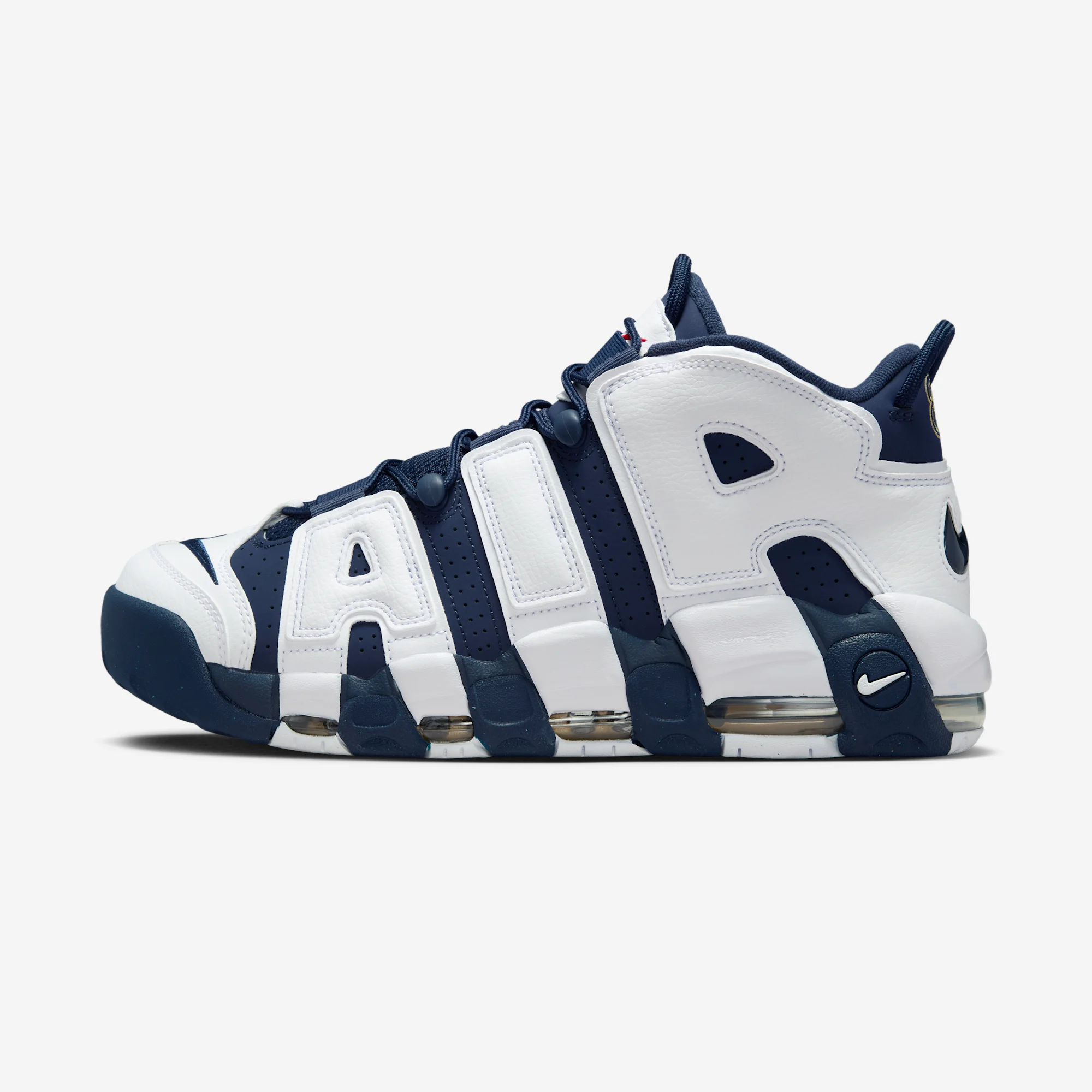 Nike Air More Uptempo '96 "Olympic" White/Midnight Navy/Metallic Gold/University Red