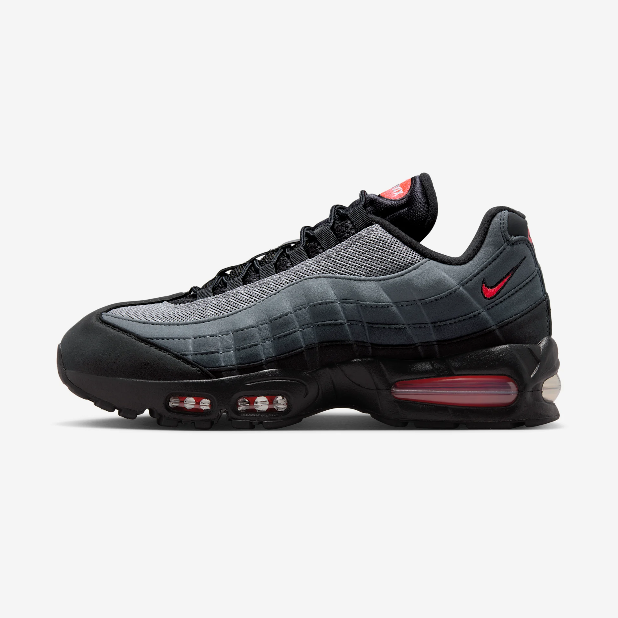 Nike Air Max 95 Big Bubble "Bright Crimson" Black/Bright Crimson/Anthracite/Iron Grey/Smoke Grey/Light Smoke Grey