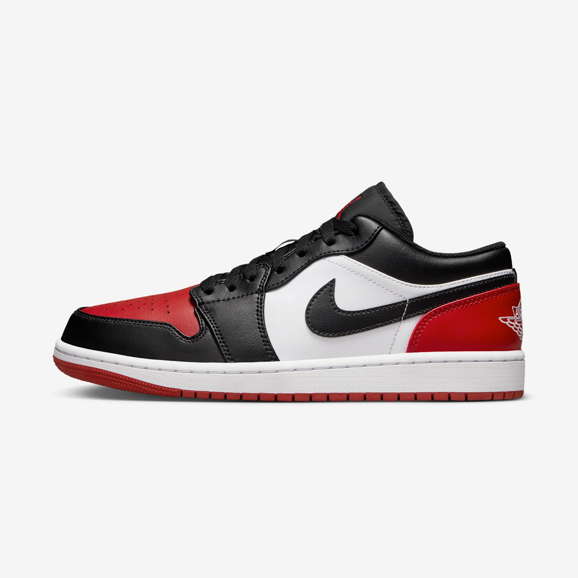 Air Jordan 1 Low "Bred Toe 2.0" 2023 White/Varsity Red/White/Black