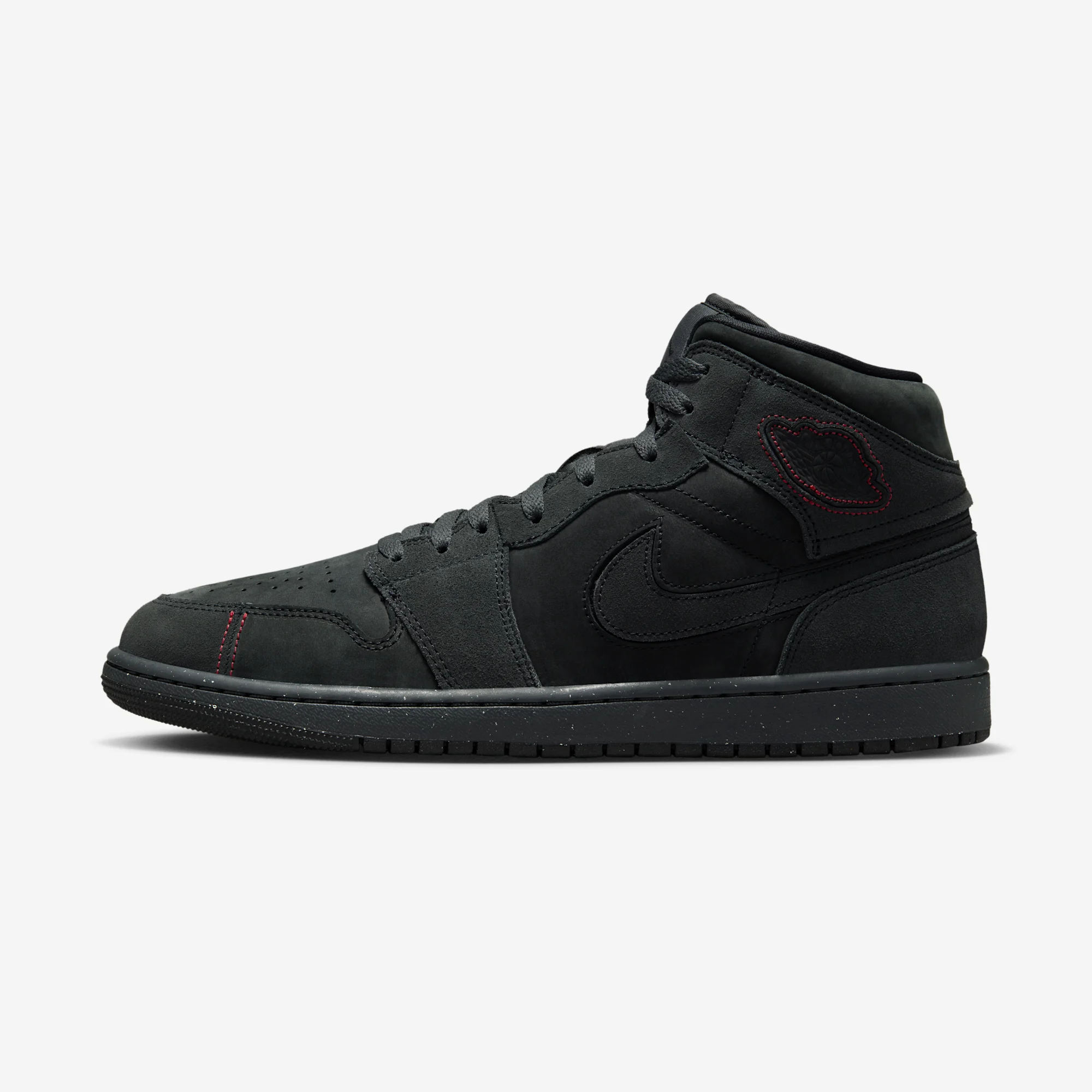 Air Jordan 1 Mid SE Craft "Smoke Grey" 2024 Dk Smoke Grey/Black-Varsity Red