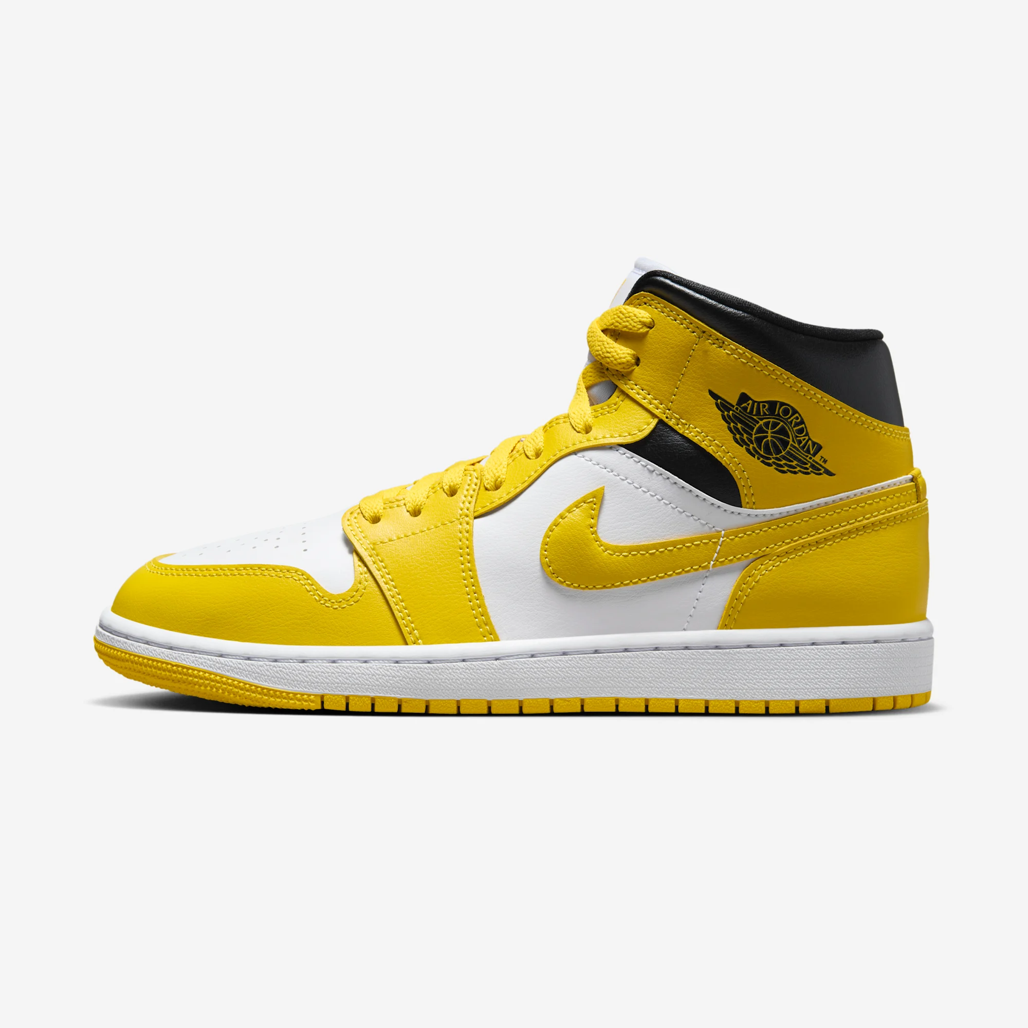 Air Jordan 1 Mid "Vivid Sulfur" 2024 White/Vivid Sulfur/Black